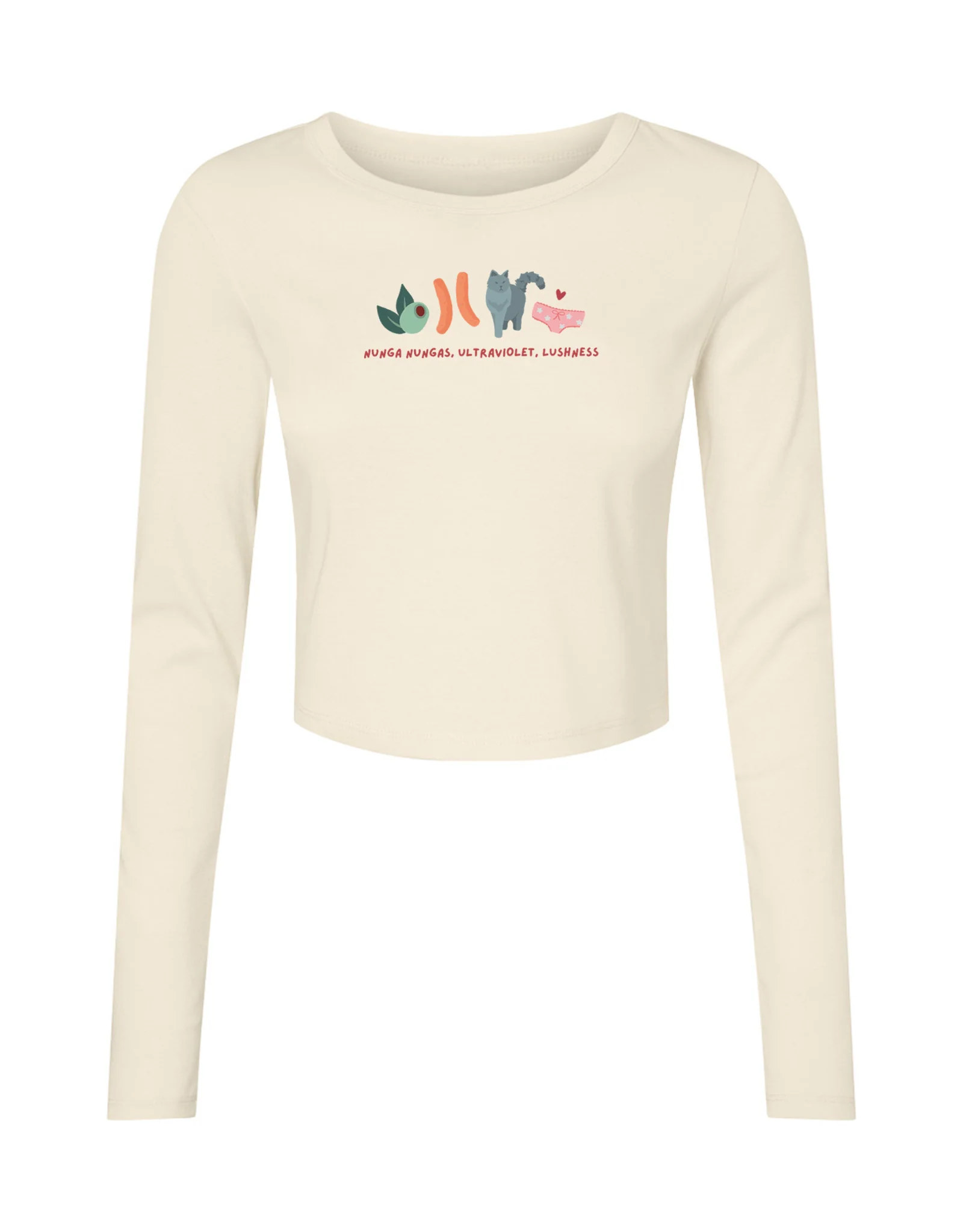 Angus and Thongs Embroidered Micro Rib Long Sleeved Tee - Image 4