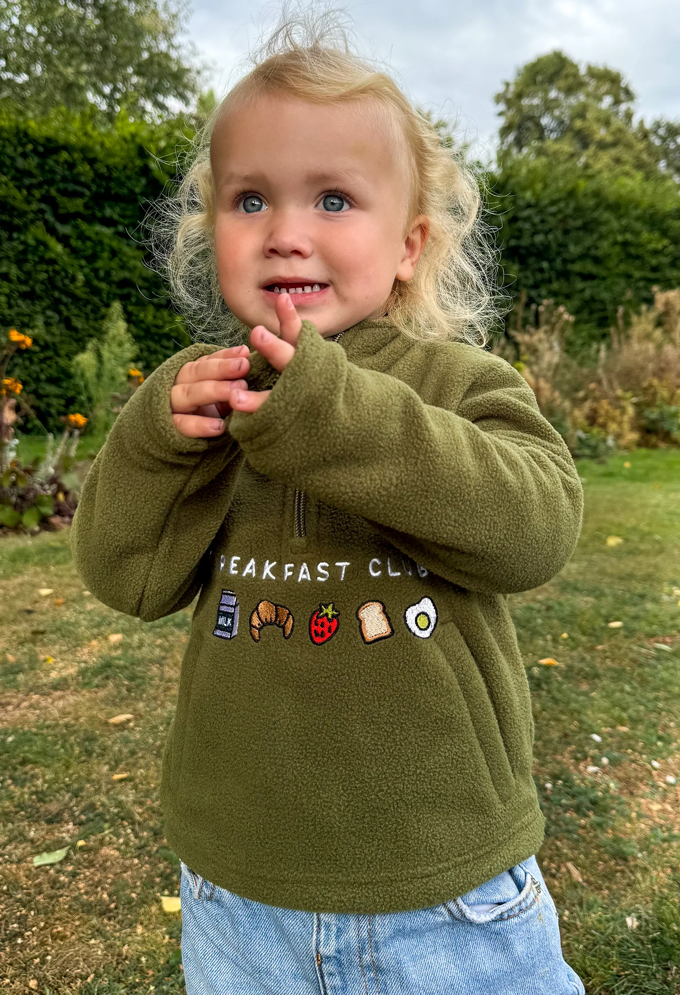 Breakfast Club Recycled Polyester Quarter Zip Childrens Fleece - Image 4