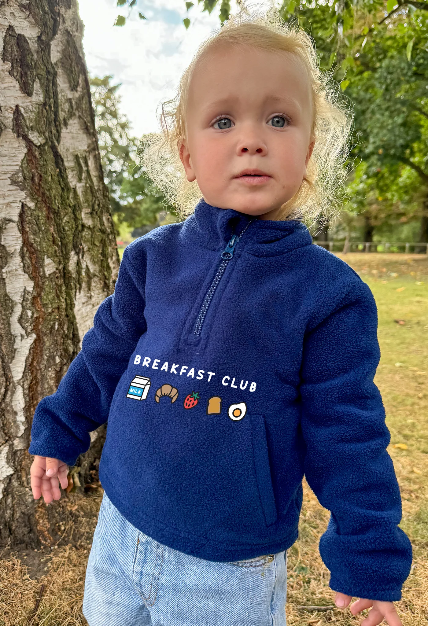 Breakfast Club Recycled Polyester Quarter Zip Childrens Fleece - Image 5