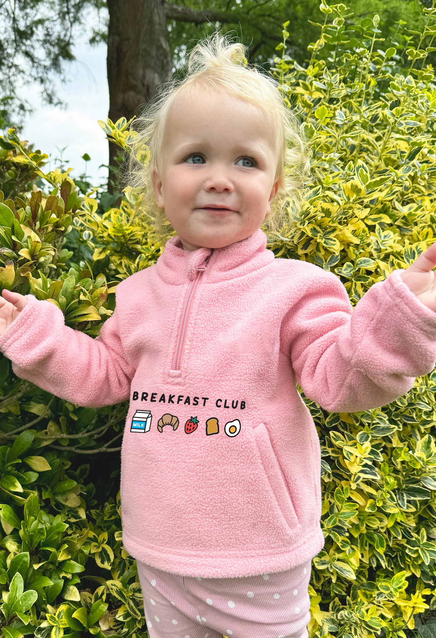 Breakfast Club Recycled Polyester Quarter Zip Childrens Fleece - Image 7