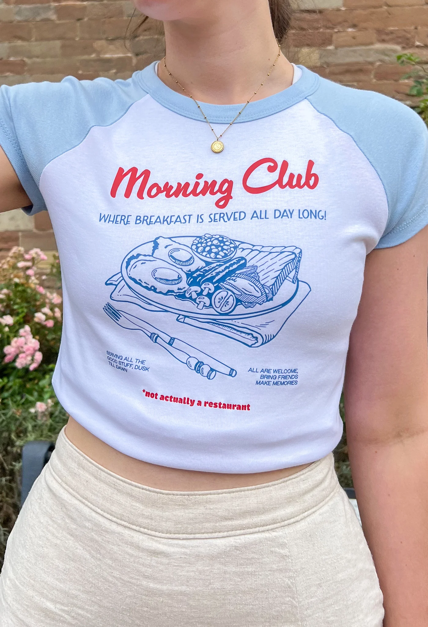 Breakfast Fry-Up Printed Micro Rib Baby Tee - Image 5