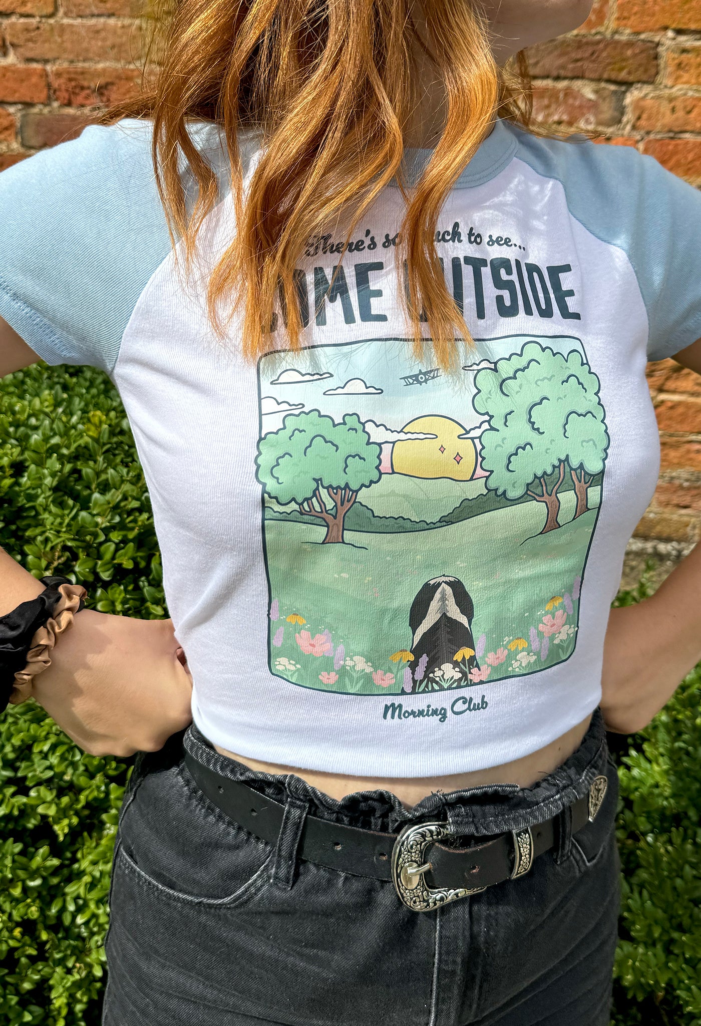 Come Outside Printed Micro Rib Baby Tee - Image 3