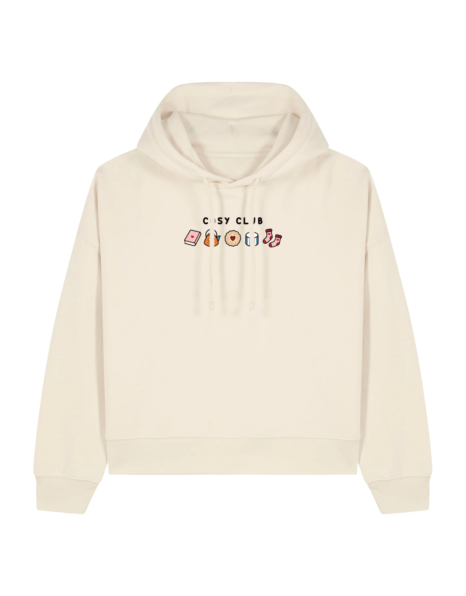 Cosy Club Embroidered Boxy Organic Cotton Hoodie - Image 10