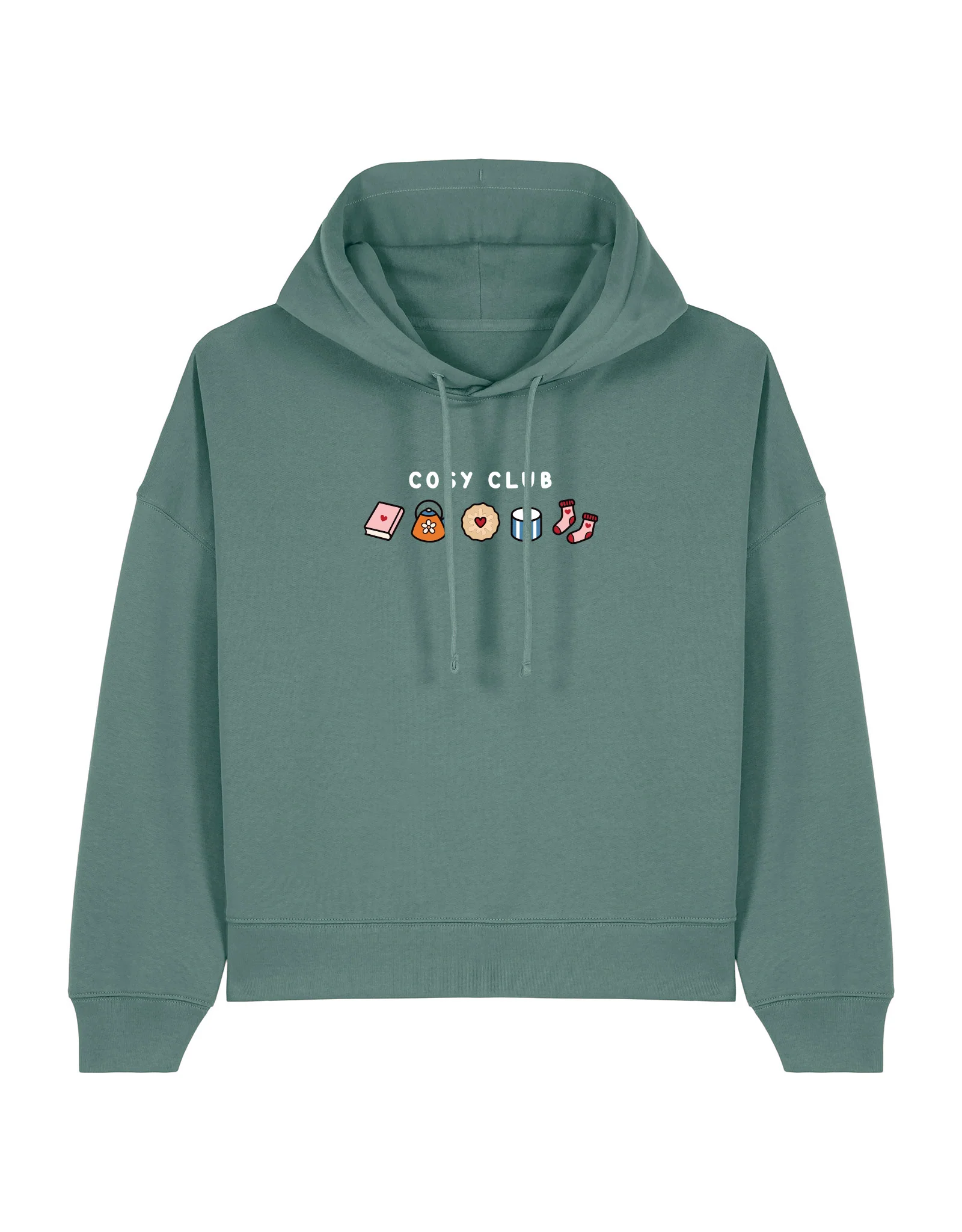 Cosy Club Embroidered Boxy Organic Cotton Hoodie - Image 12