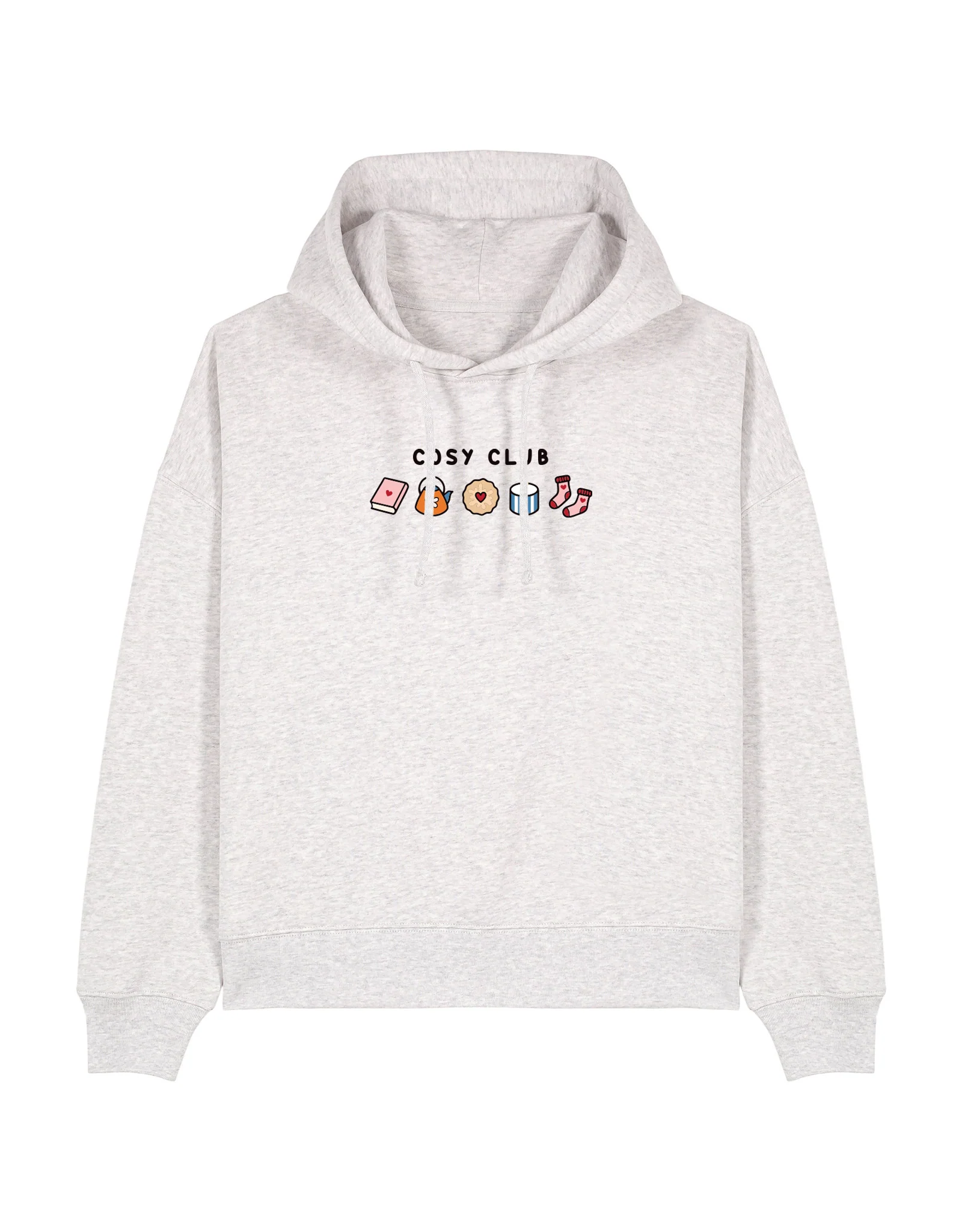 Cosy Club Embroidered Boxy Organic Cotton Hoodie - Image 14