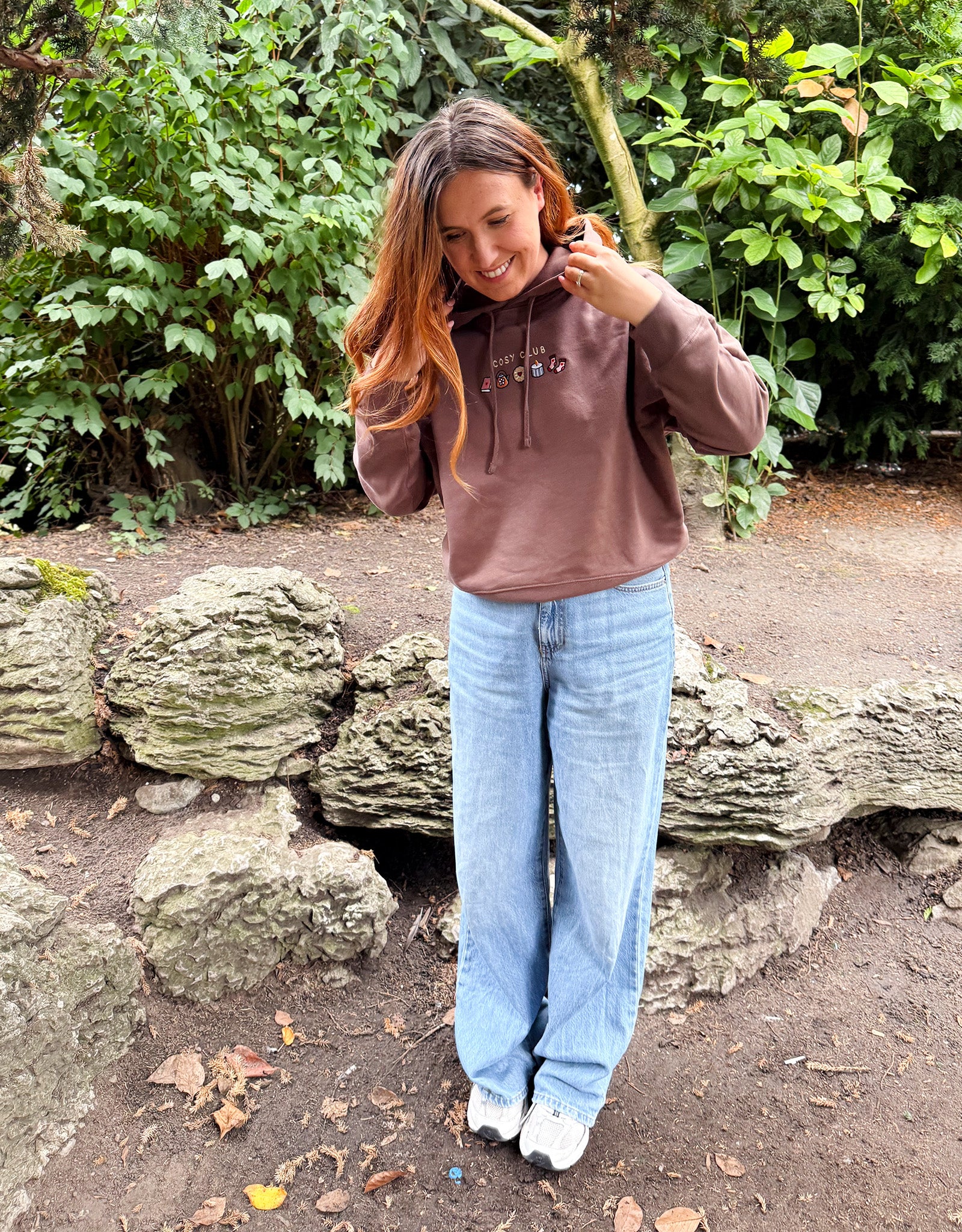 Cosy Club Embroidered Boxy Organic Cotton Hoodie - Image 5