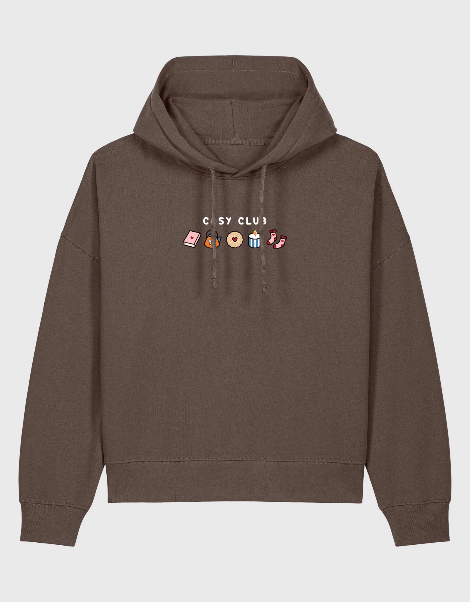 Cosy Club Embroidered Boxy Organic Cotton Hoodie - Image 9