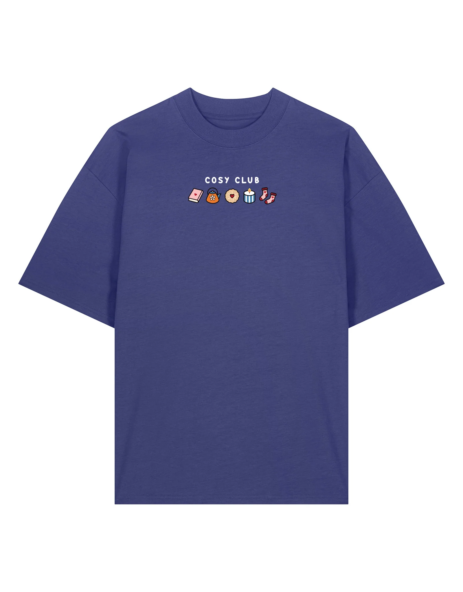 Cosy Club Embroidered Oversized Organic Cotton T-Shirt - Image 3