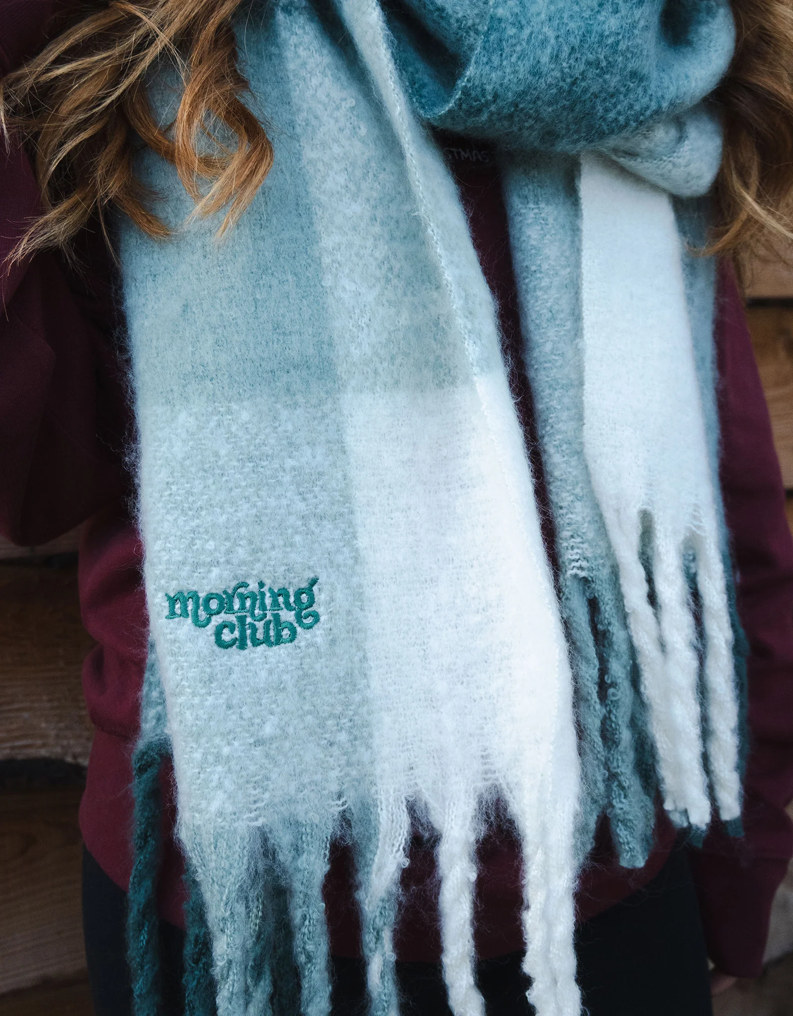 Essential Embroidered Recycled Polyester Scarf - Image 3