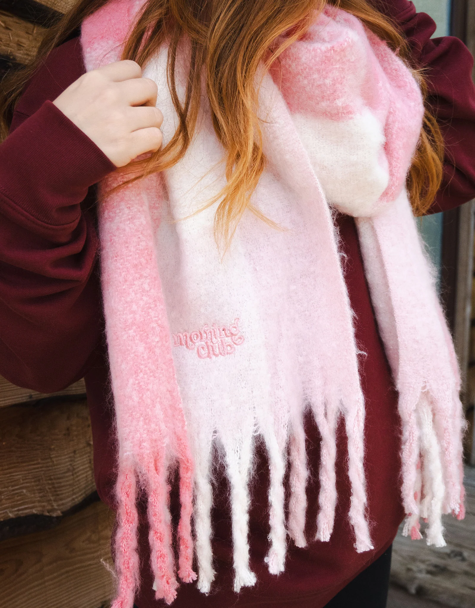 Essential Embroidered Recycled Polyester Scarf - Image 4