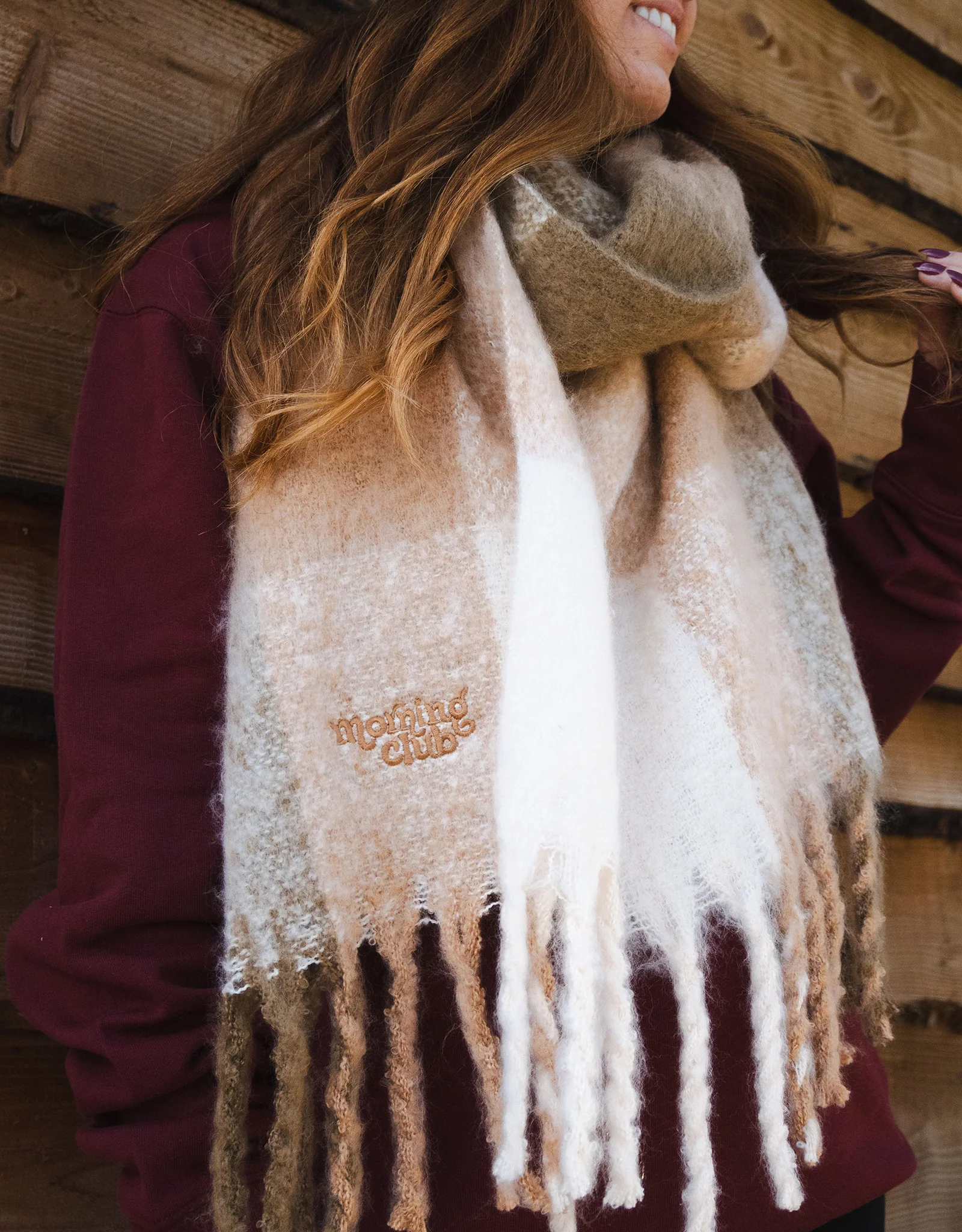 Essential Embroidered Recycled Polyester Scarf - Image 6