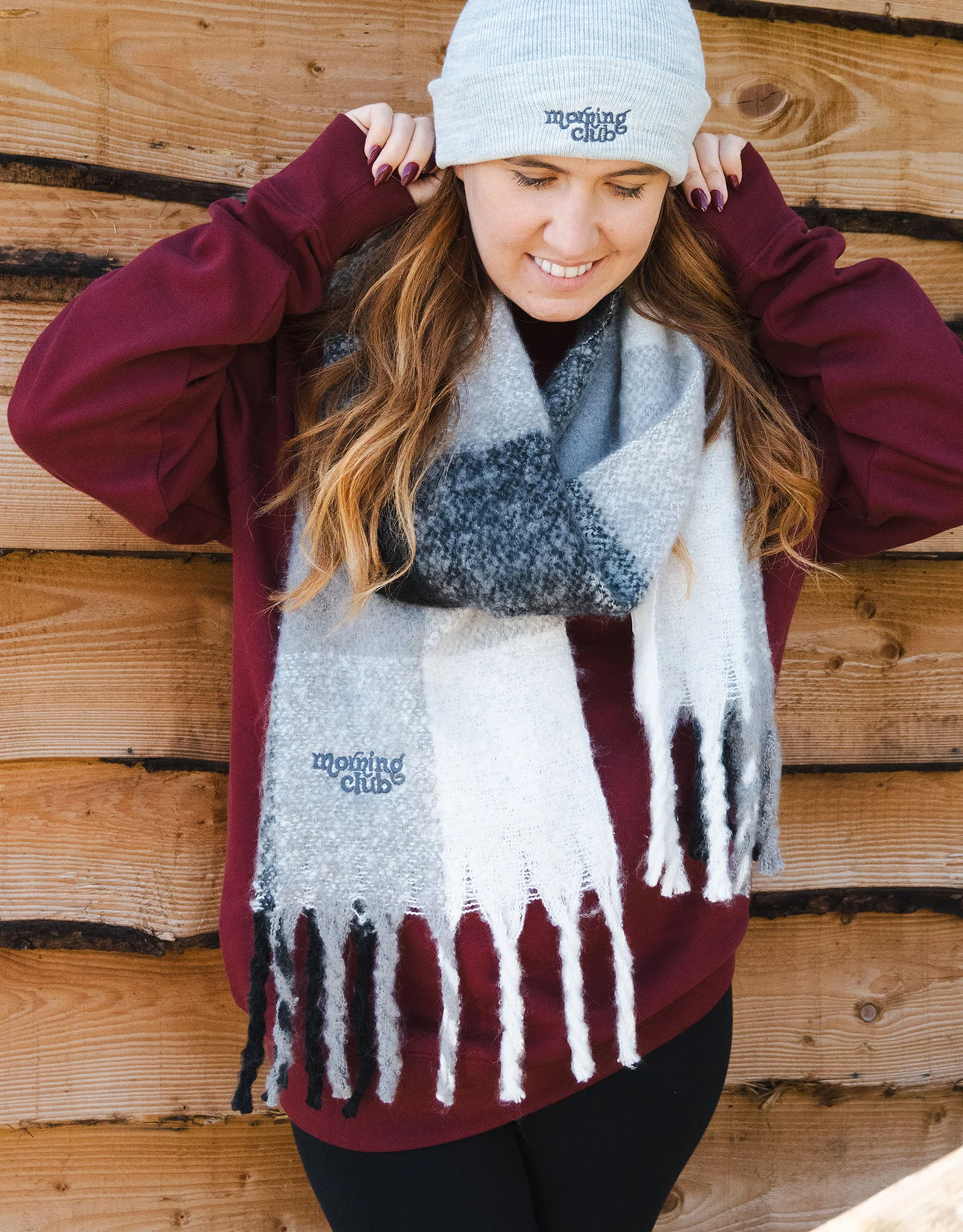 Essential Embroidered Recycled Polyester Scarf - Image 9