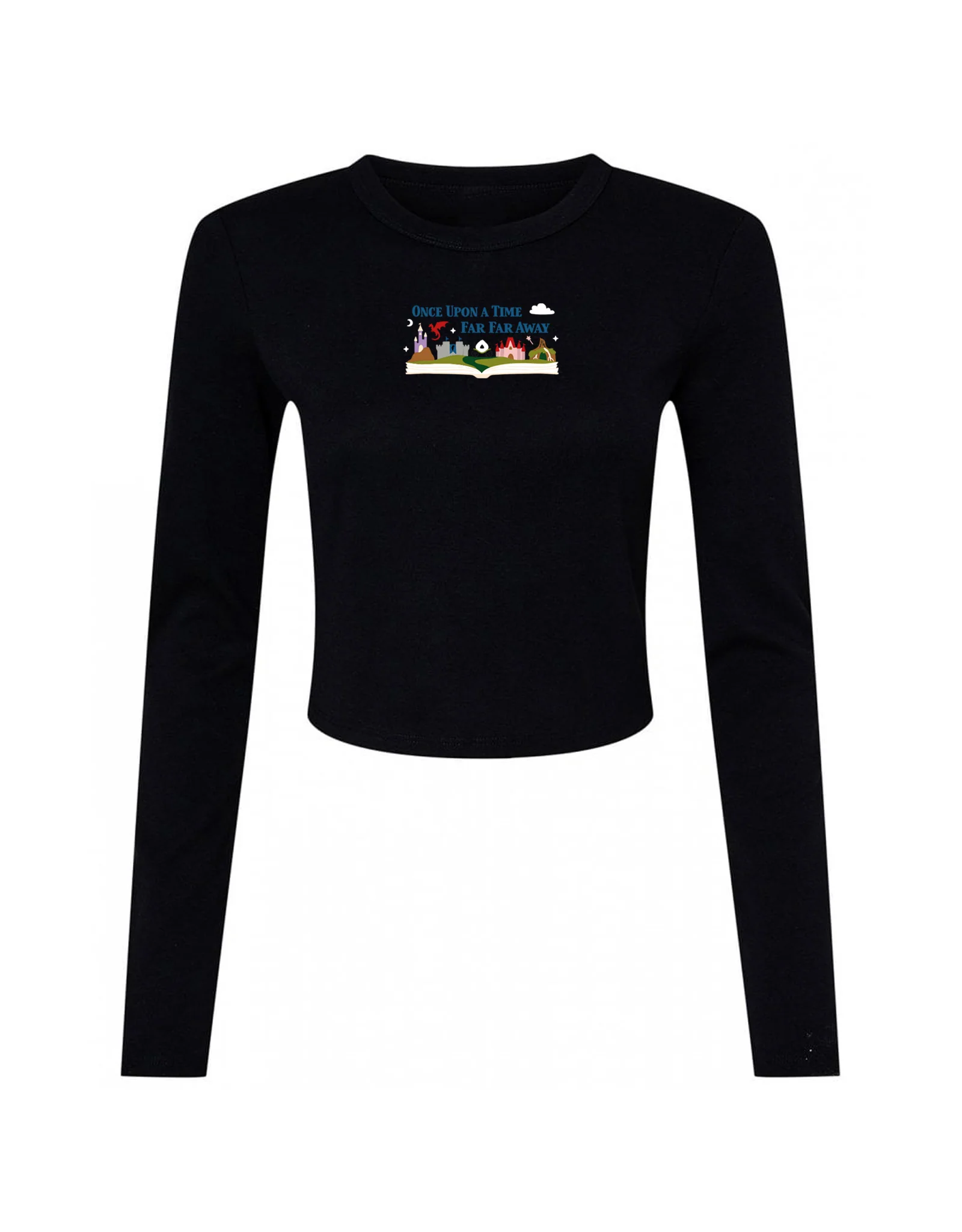 Far Far Away Embroidered Micro Rib Long Sleeved Tee - Image 4