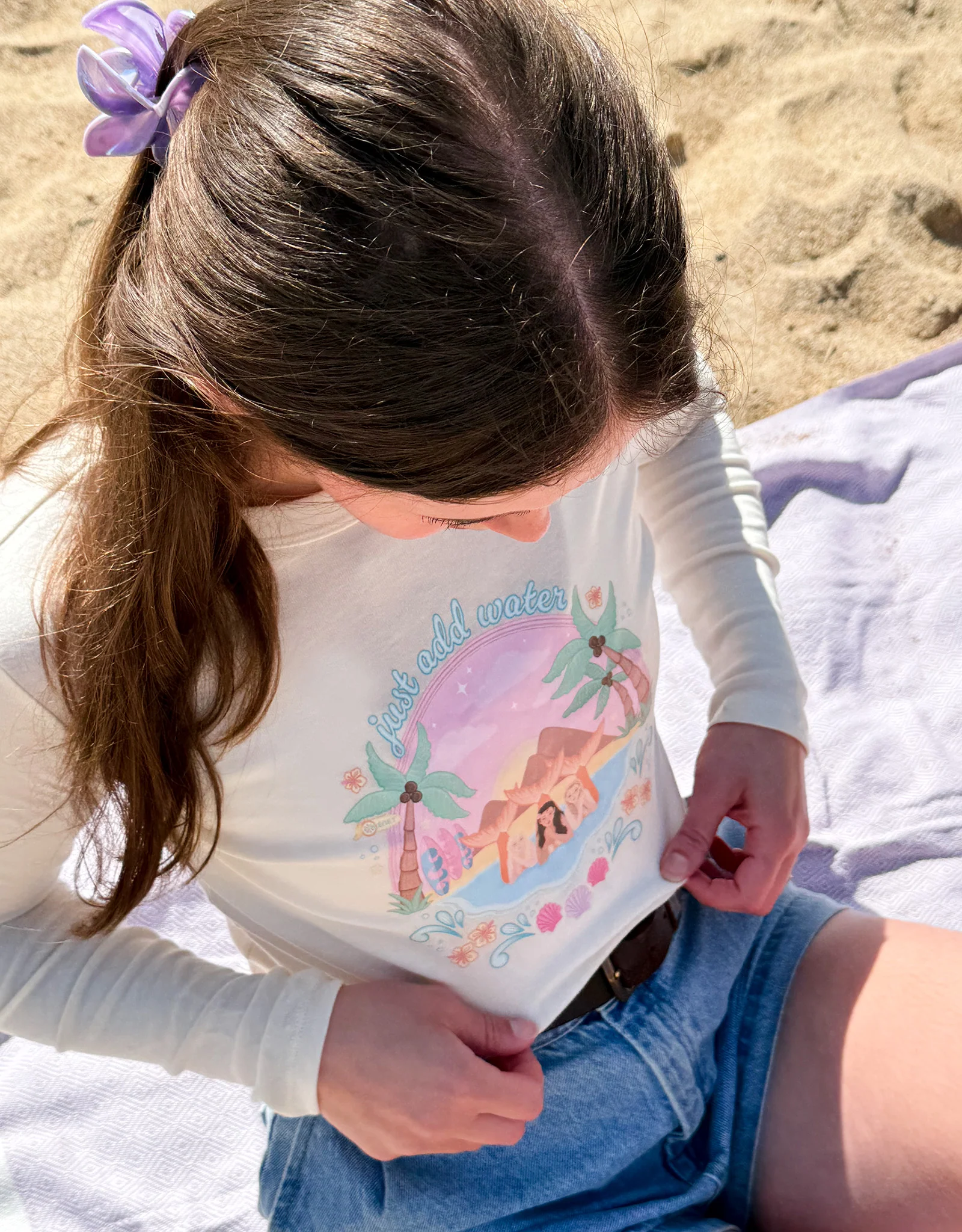 Just Add Water Micro Rib Long Sleeved Tee - Image 3