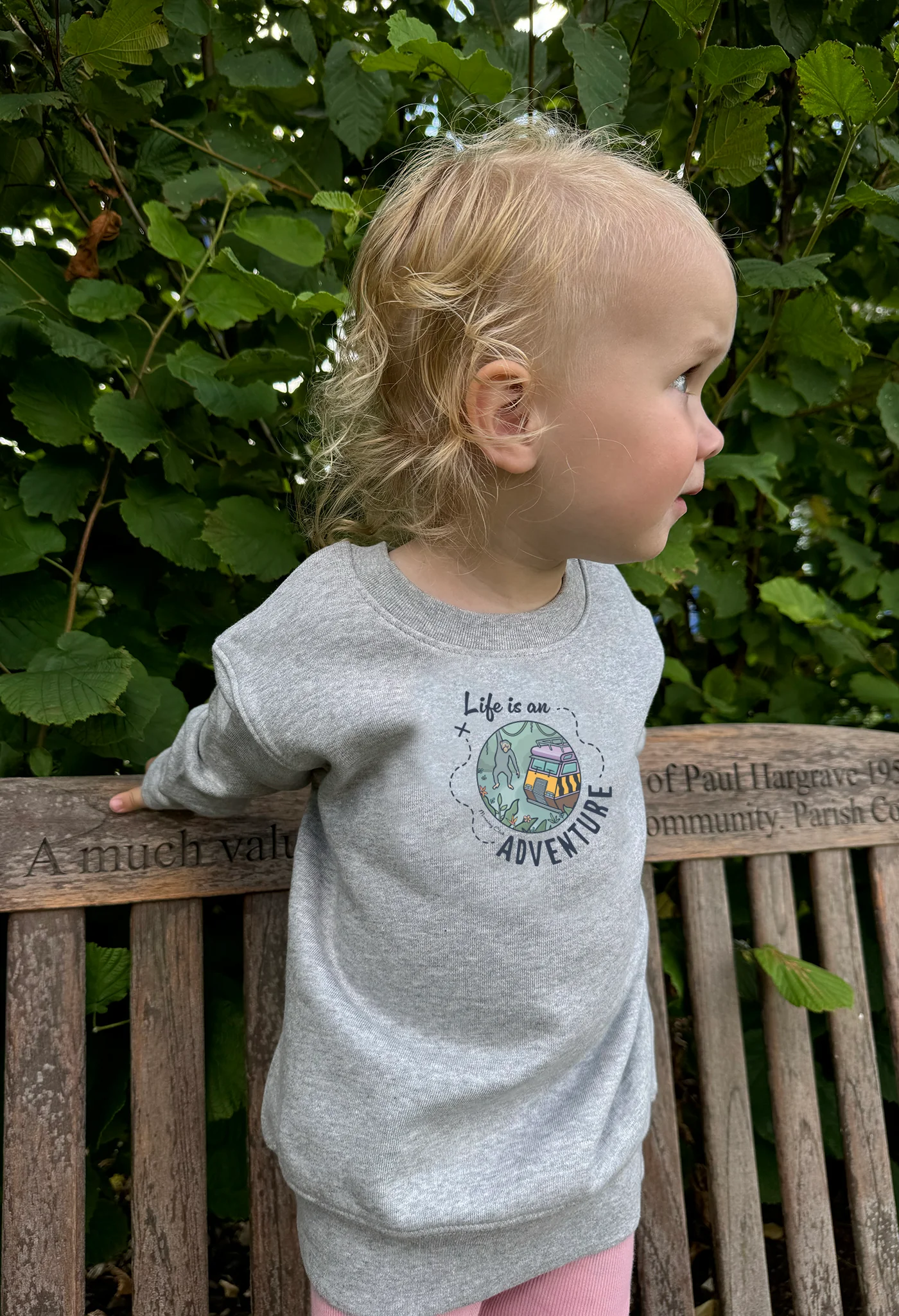 Life Is An Adventure Organic Cotton Childrens Sweatshirt - Image 3