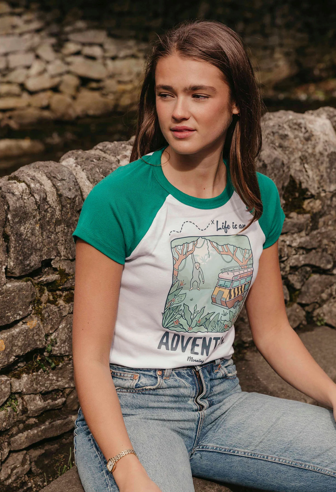 Life Is An Adventure Printed Micro Rib Baby Tee - Image 3
