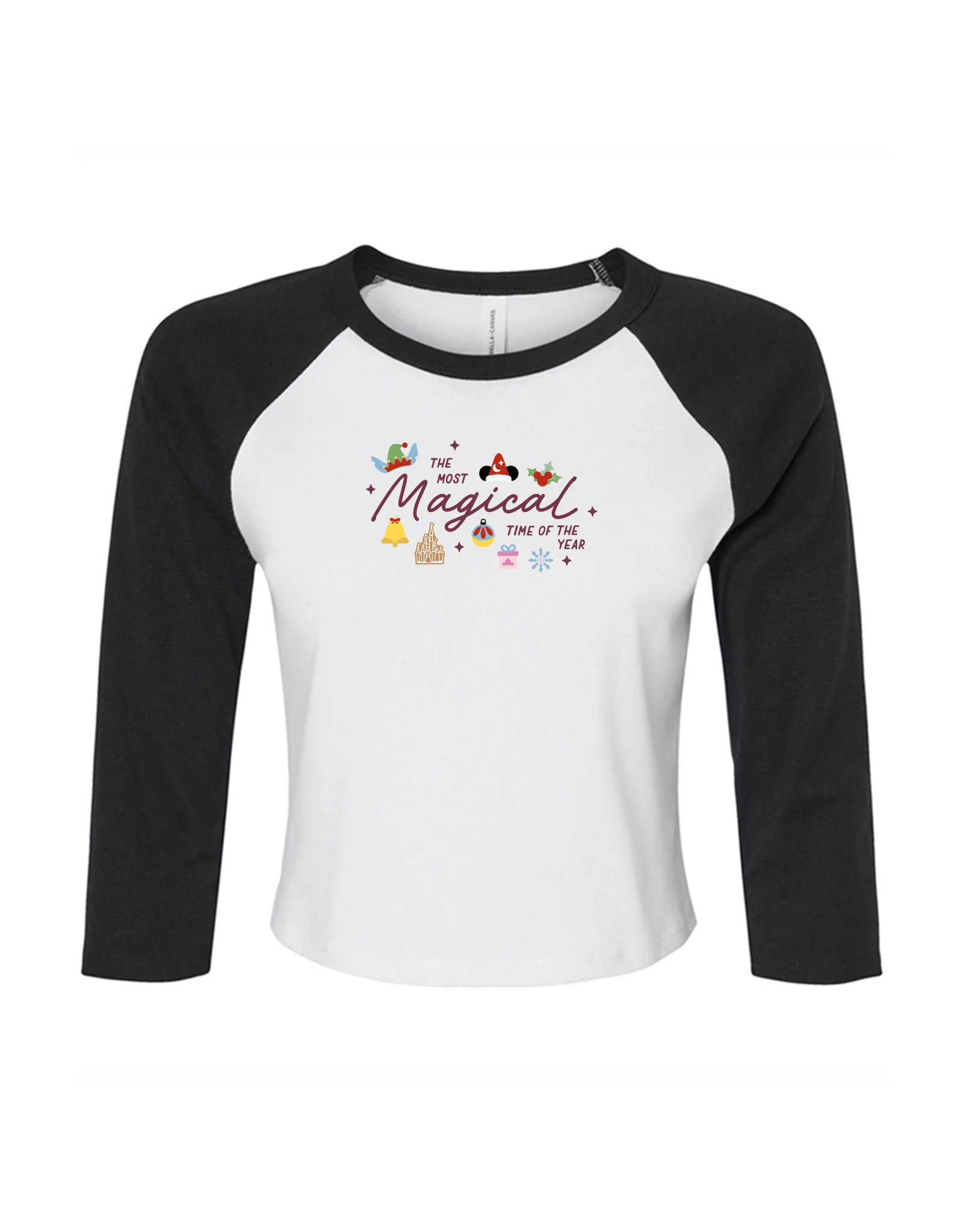 Magical Embroidered Micro Rib 3/4 Sleeve Tee - Image 5