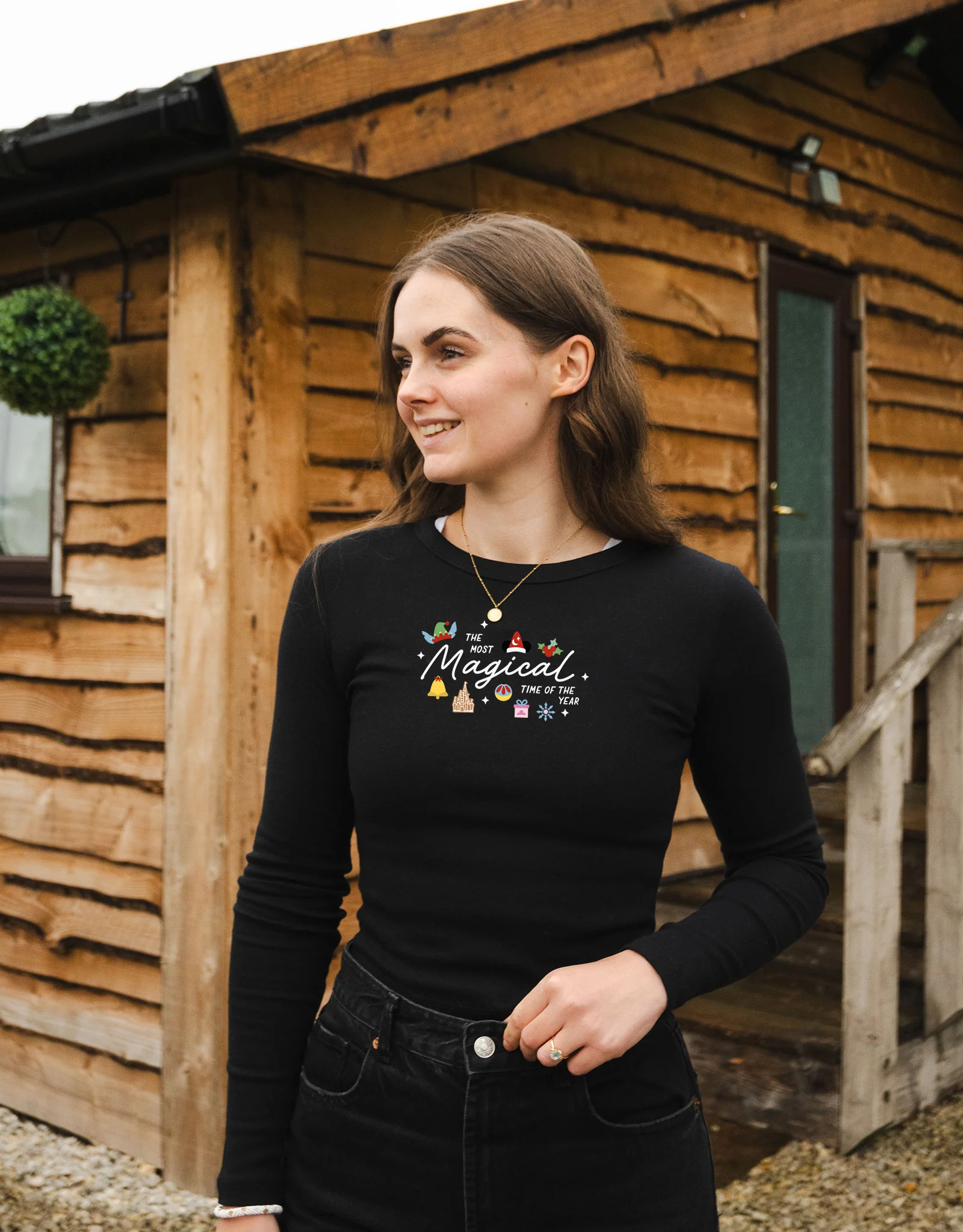 Magical Embroidered Micro Rib Long Sleeved Tee - Image 3