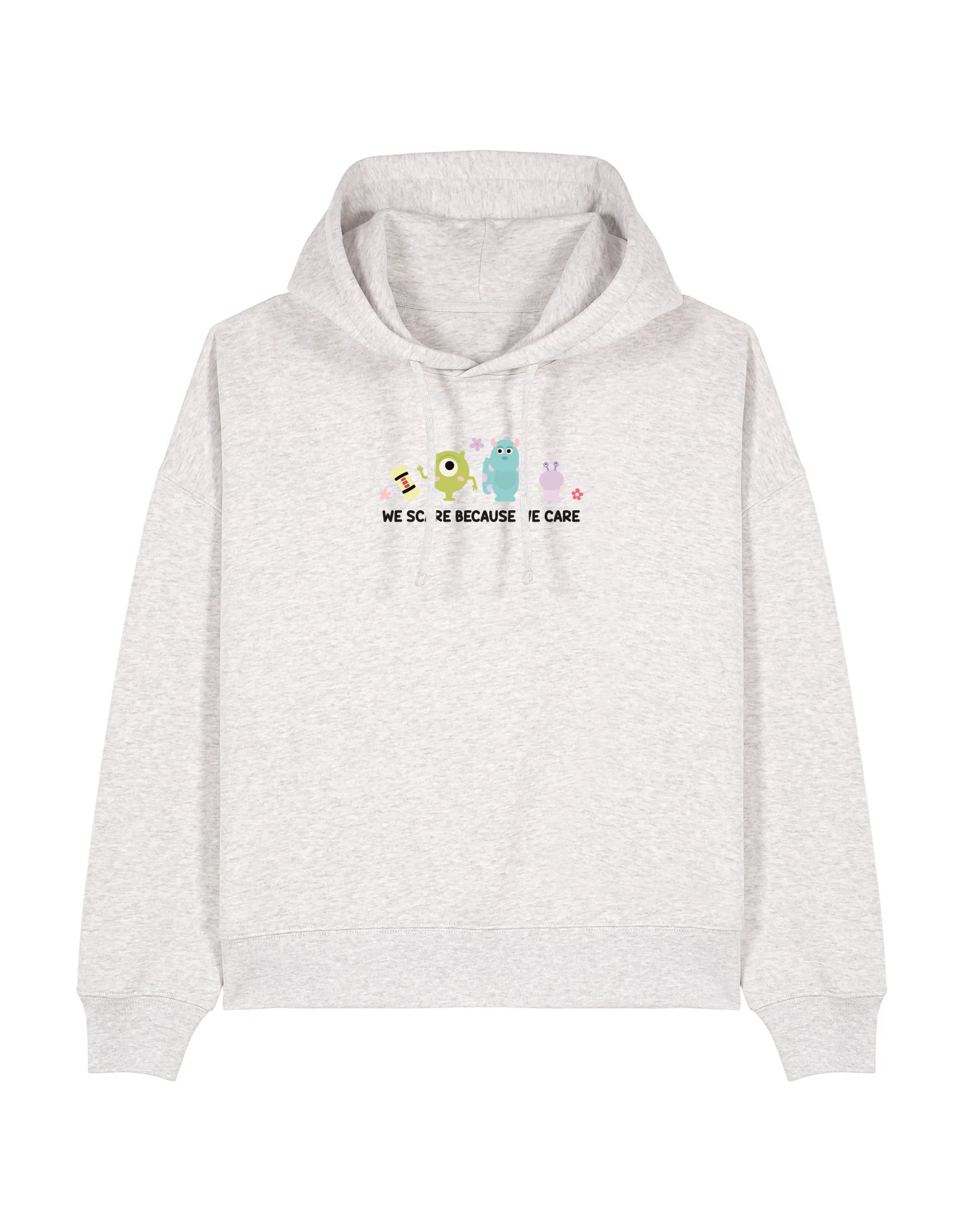 Monsters Embroidered Boxy Organic Cotton Hoodie - Image 3