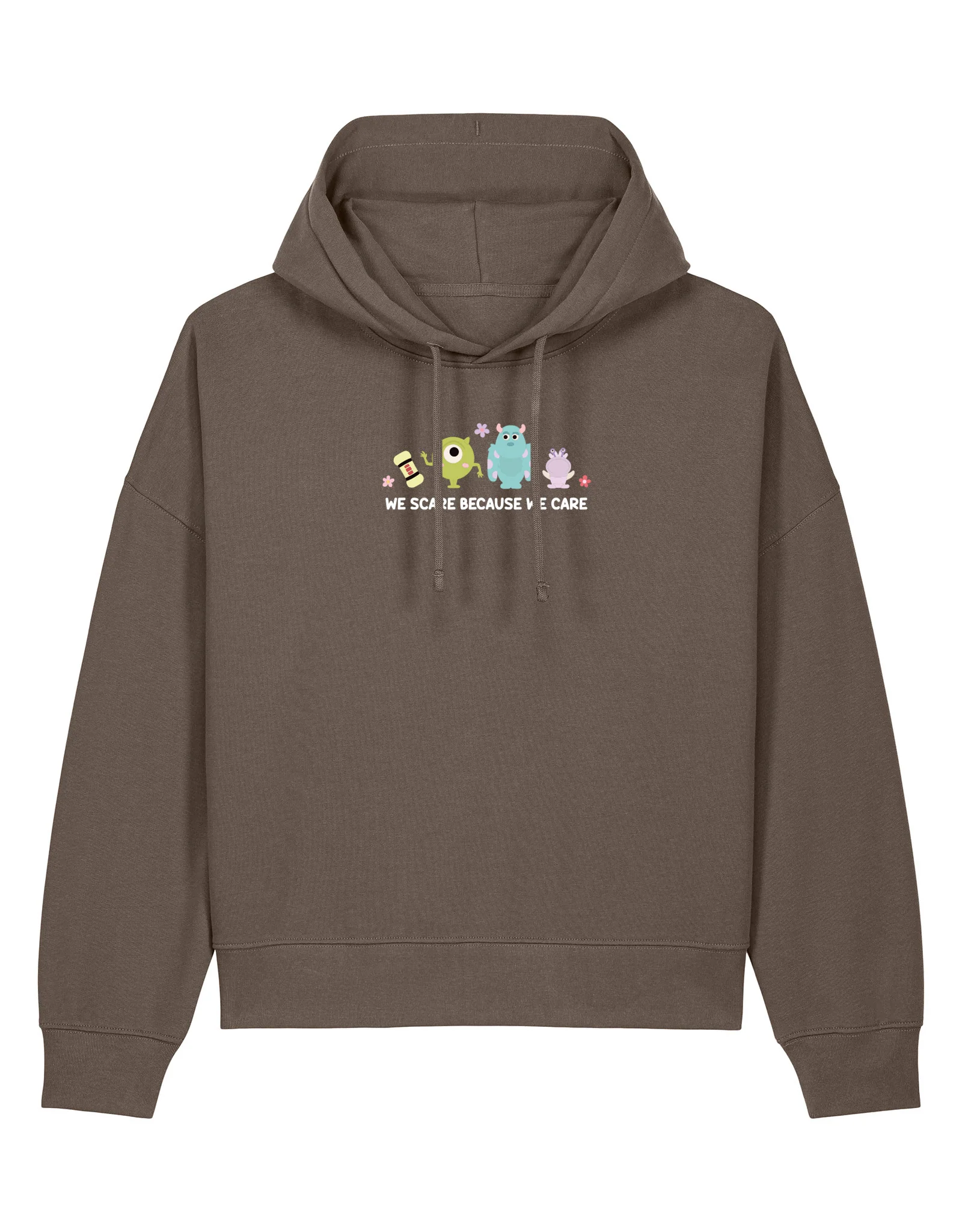 Monsters Embroidered Boxy Organic Cotton Hoodie - Image 4
