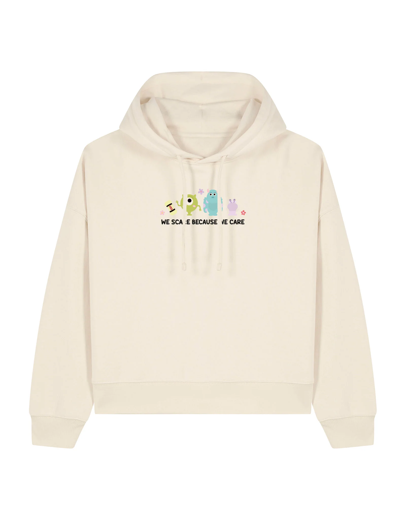 Monsters Embroidered Boxy Organic Cotton Hoodie - Image 5