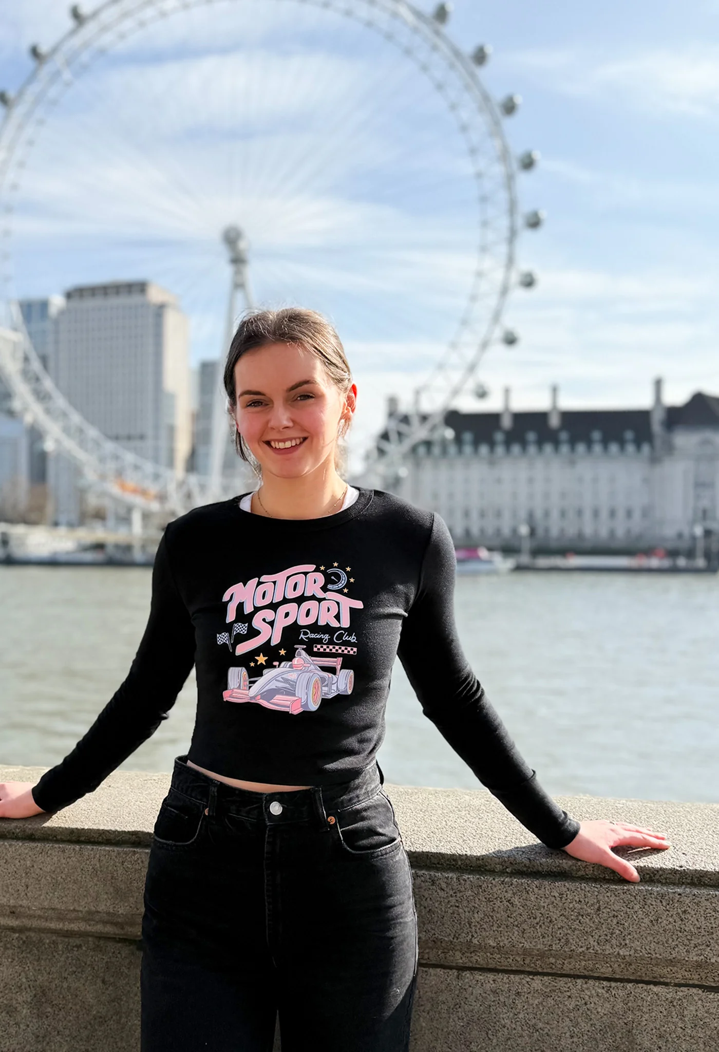 Motorsport Printed Micro Rib Long Sleeved Tee - Image 7