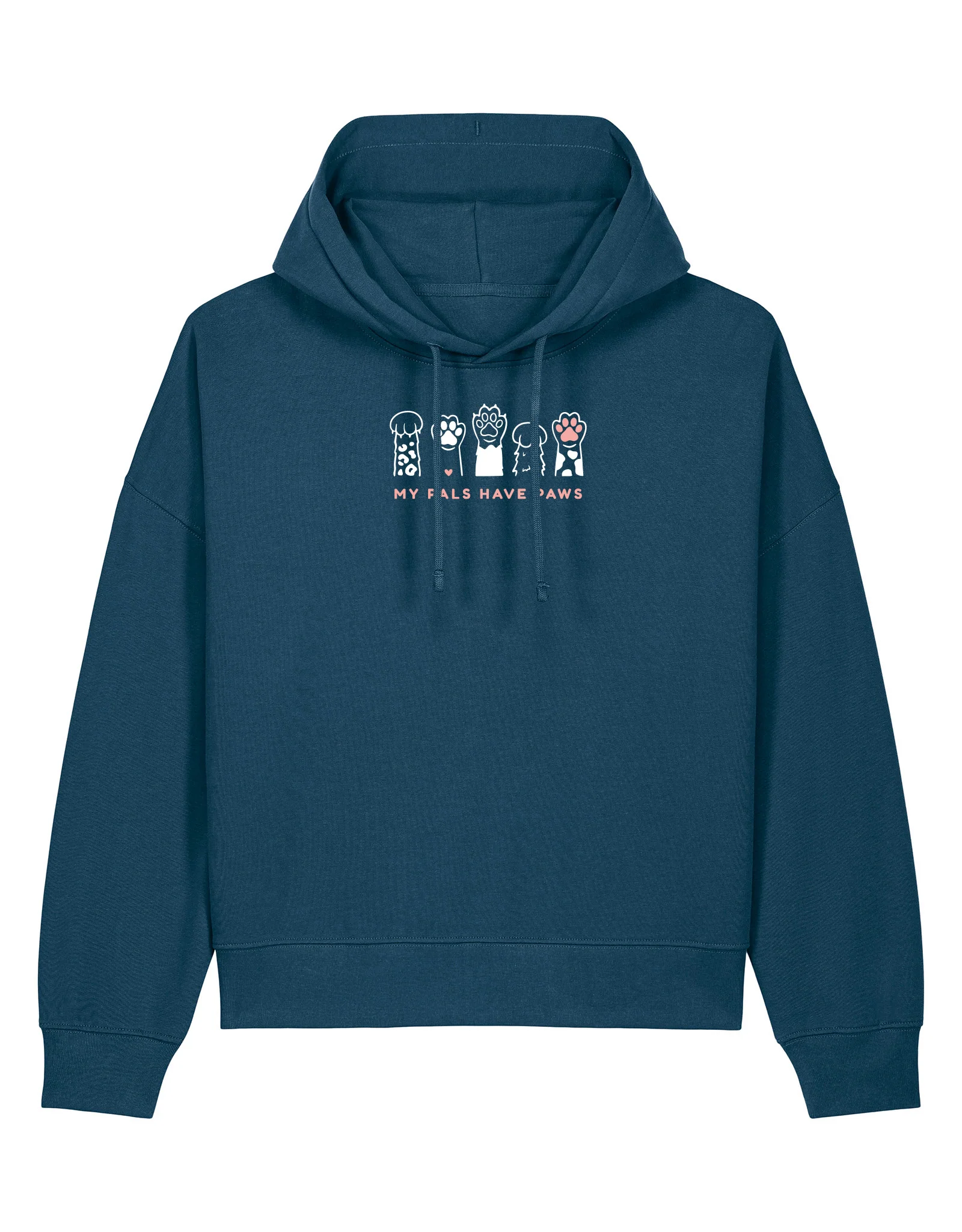 My Pals Have Paws Embroidered Boxy Organic Cotton Hoodie - Image 5