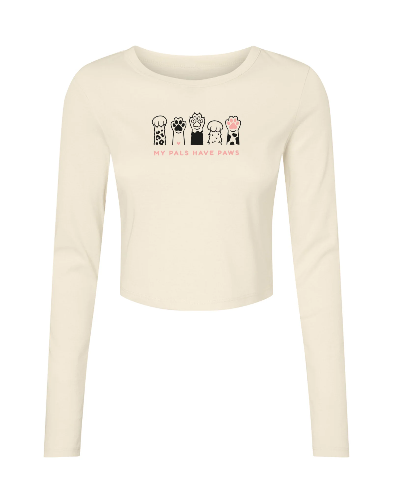 My Pals Have Paws Embroidered Micro Rib Long Sleeved Tee - Image 4
