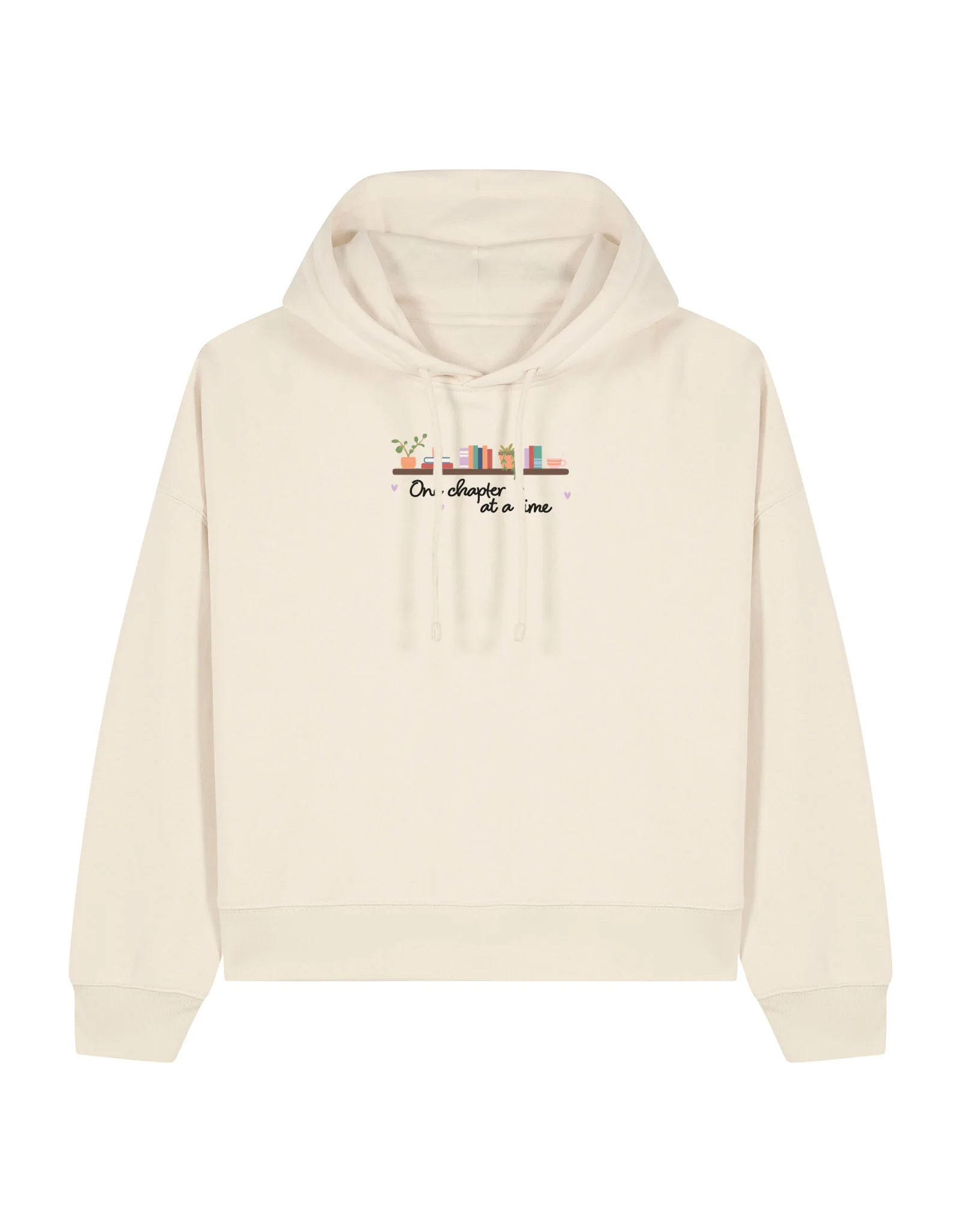 FREE BOOK: One Chapter At A Time Embroidered Boxy Organic Cotton Hoodie - Image 11