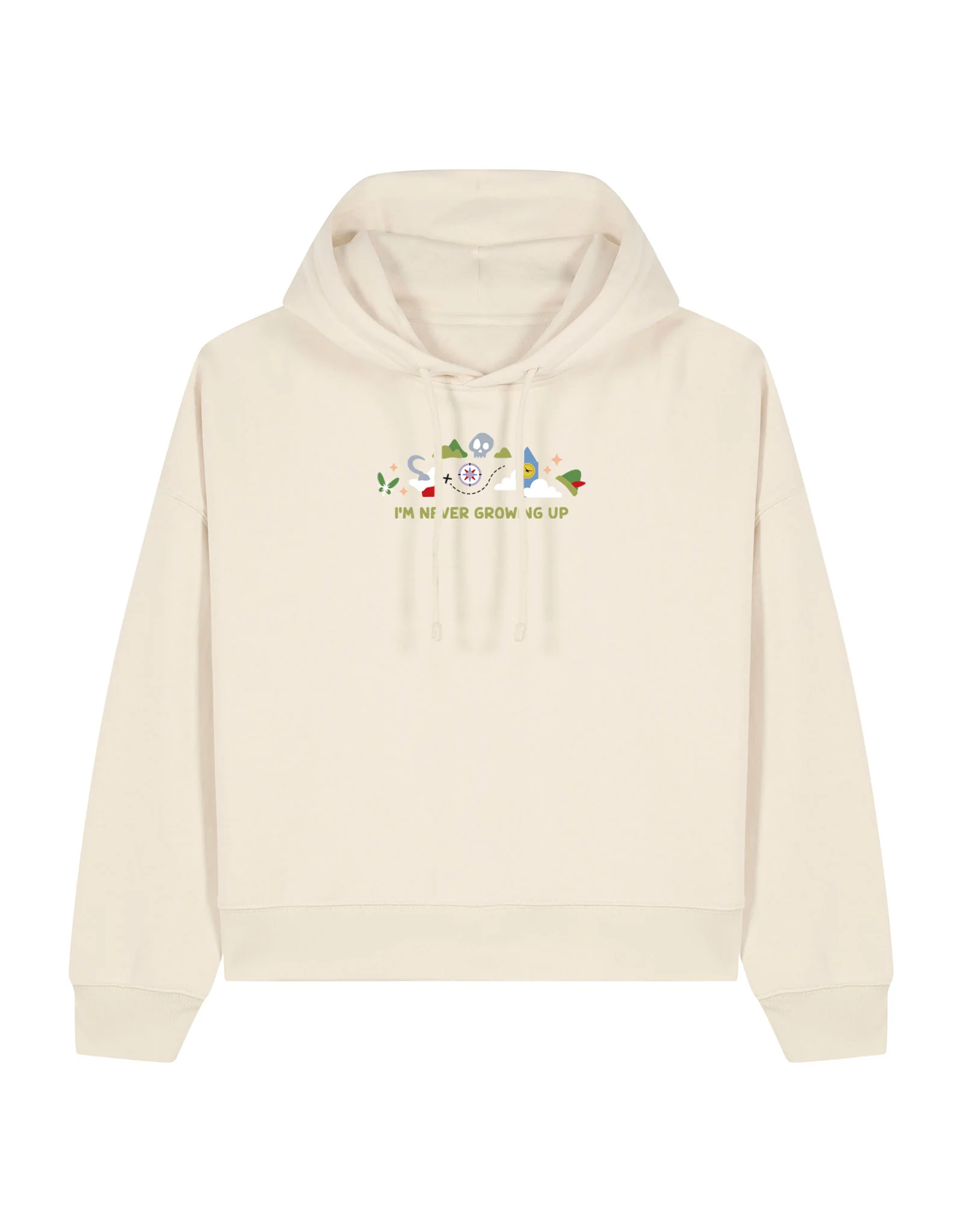 Peter Pan Embroidered Boxy Organic Cotton Hoodie - Image 3