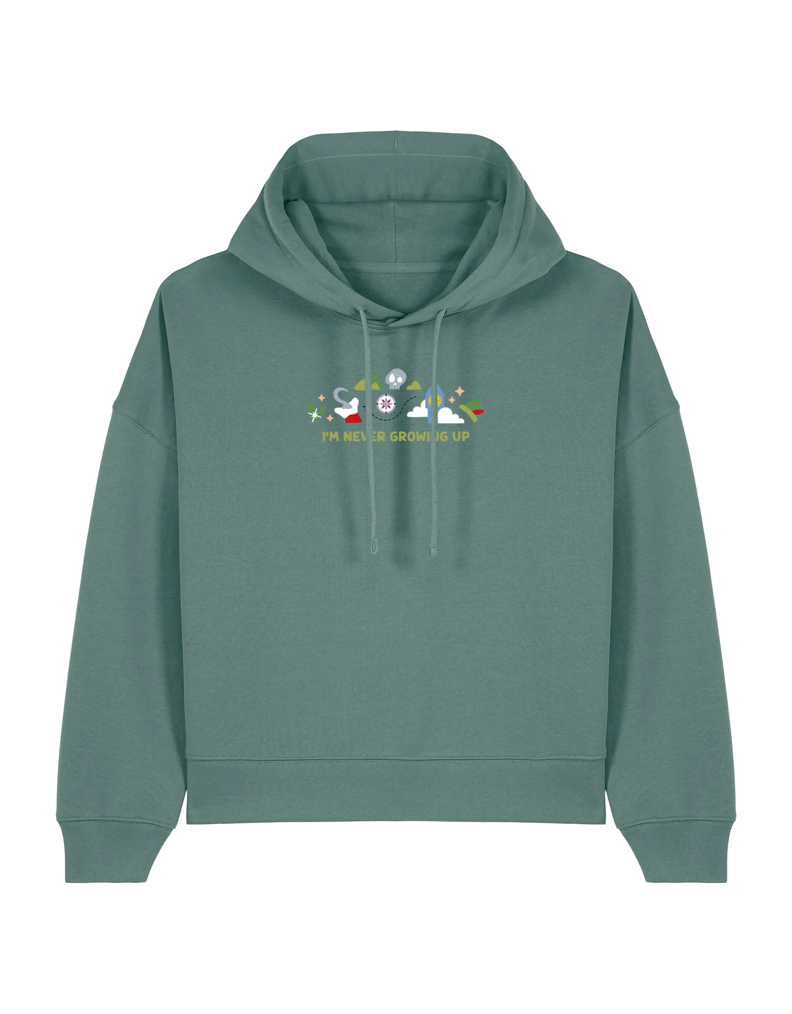 Peter Pan Embroidered Boxy Organic Cotton Hoodie - Image 4