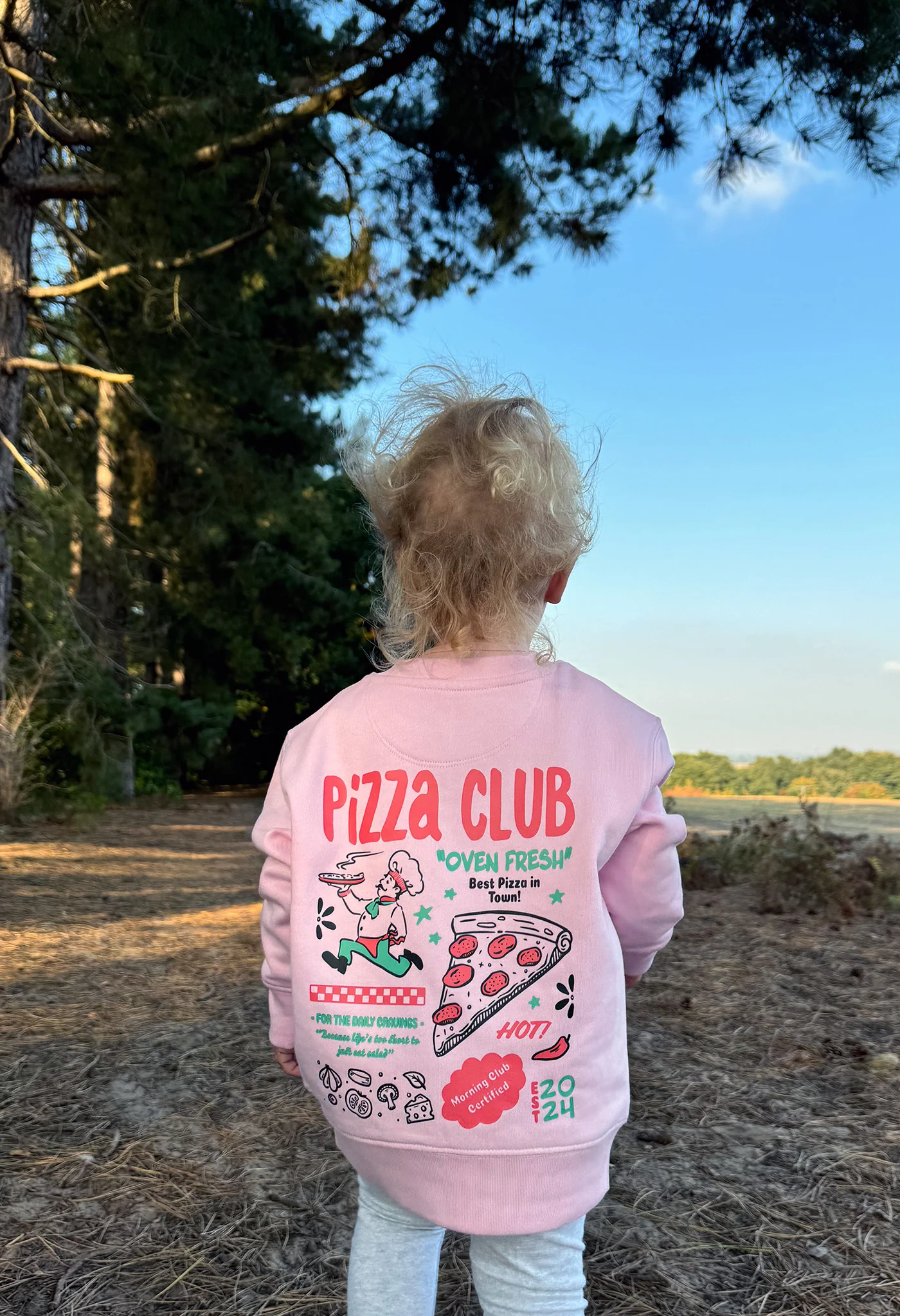 Pizza Club Organic Cotton Childrens Sweatshirt - Image 3