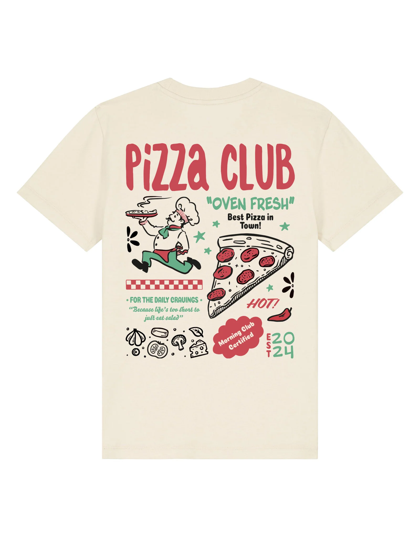 Pizza Club Organic Cotton Childrens T-Shirt - Image 4