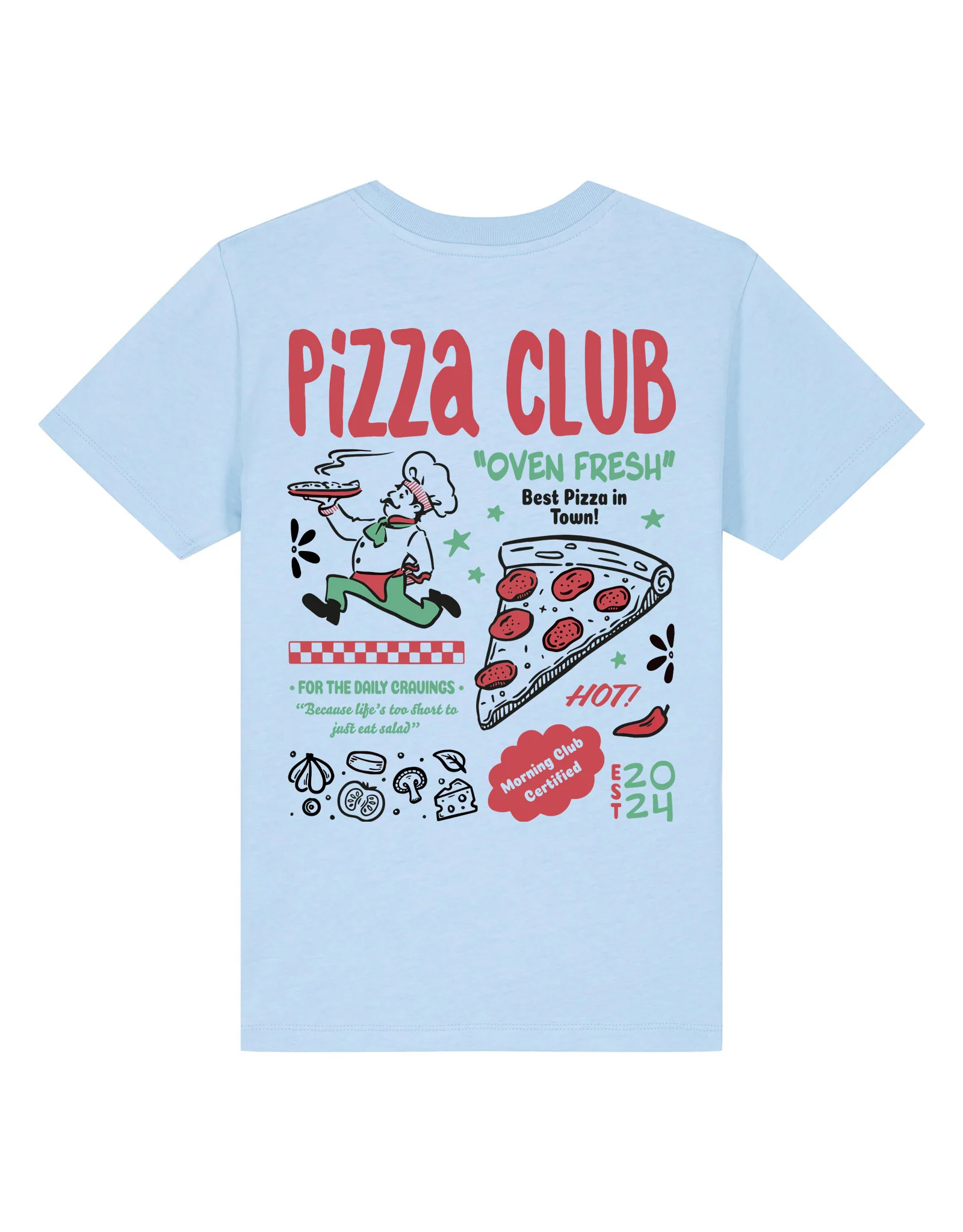 Pizza Club Organic Cotton Childrens T-Shirt - Image 5