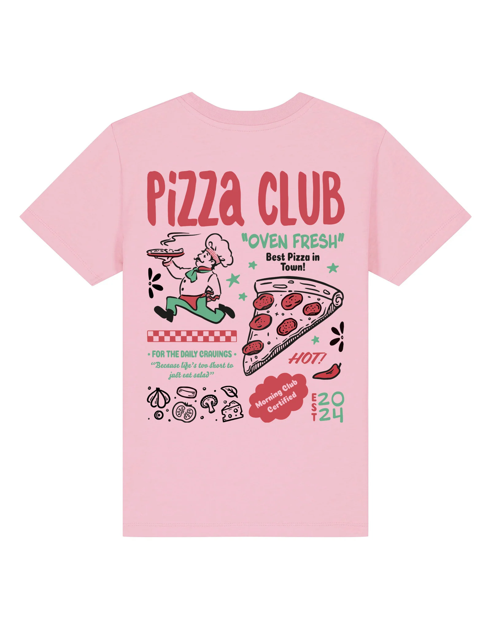 Pizza Club Organic Cotton Childrens T-Shirt - Image 6