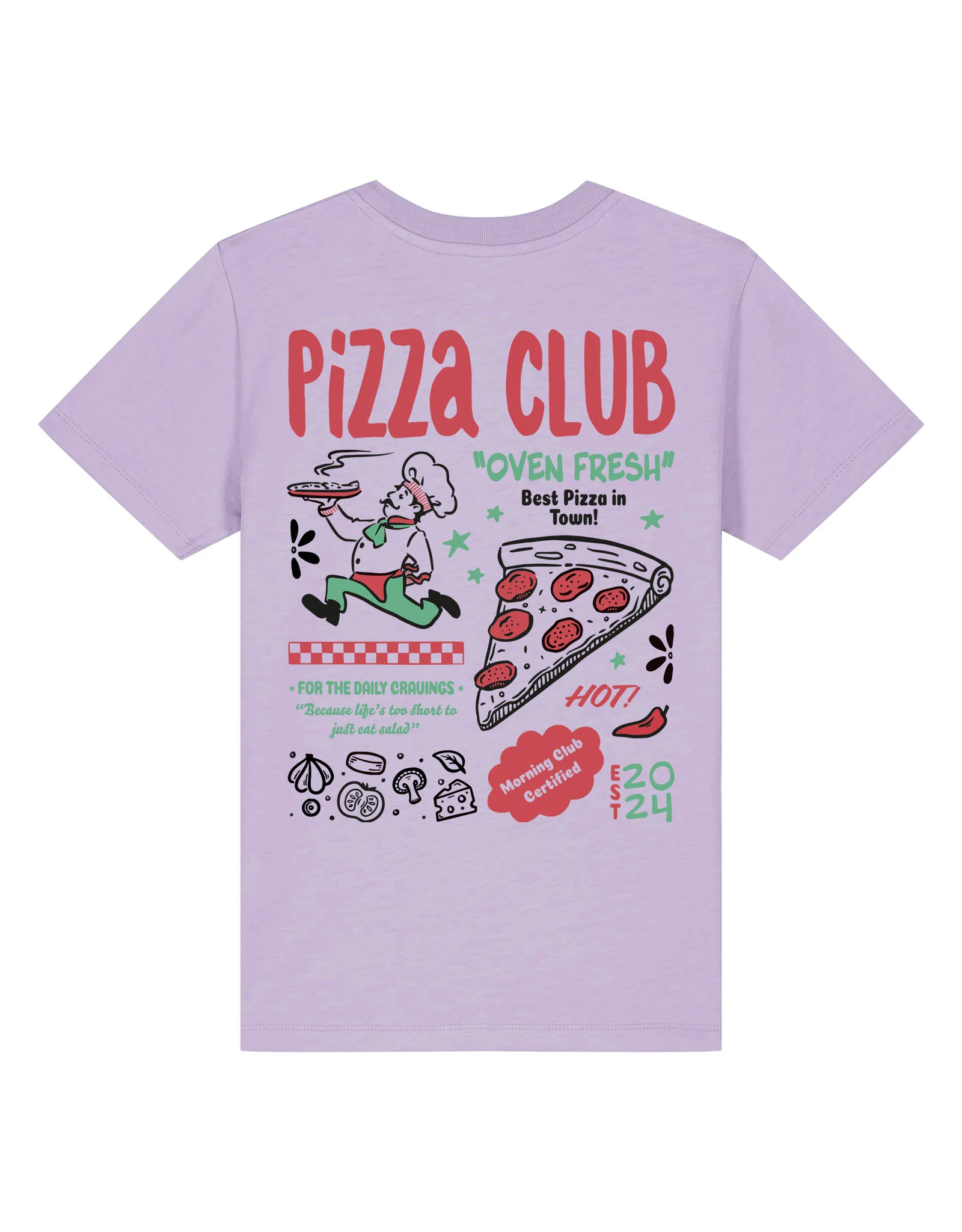 Pizza Club Organic Cotton Childrens T-Shirt - Image 7