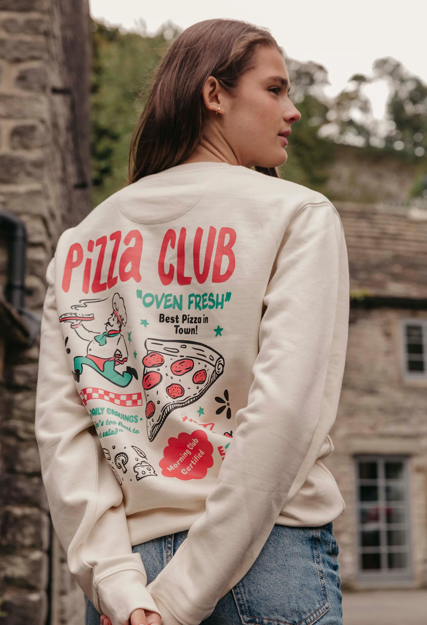Pizza Club Organic Cotton Sweatshirt - Image 6