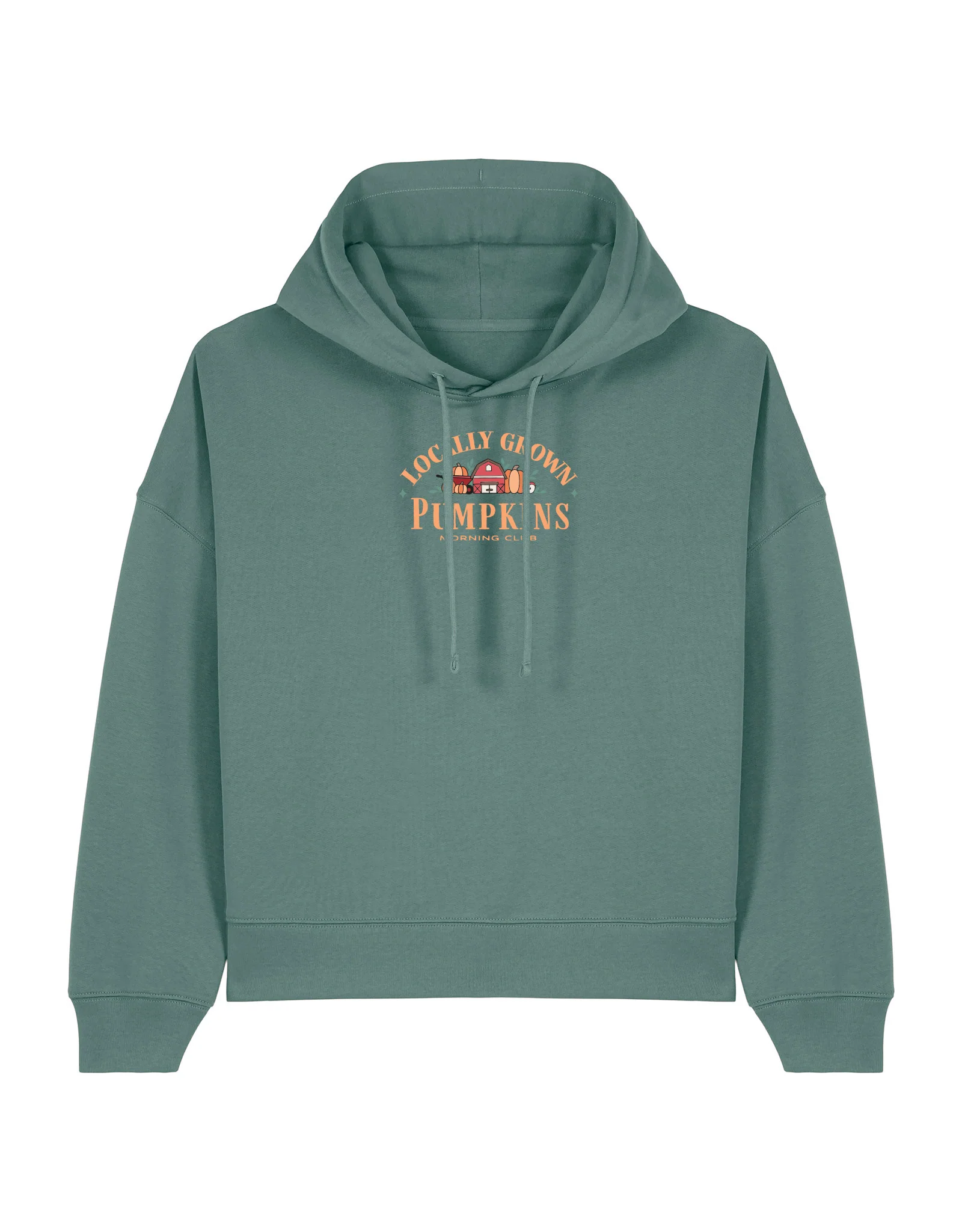 Pumpkins Embroidered Boxy Organic Cotton Hoodie - Image 4