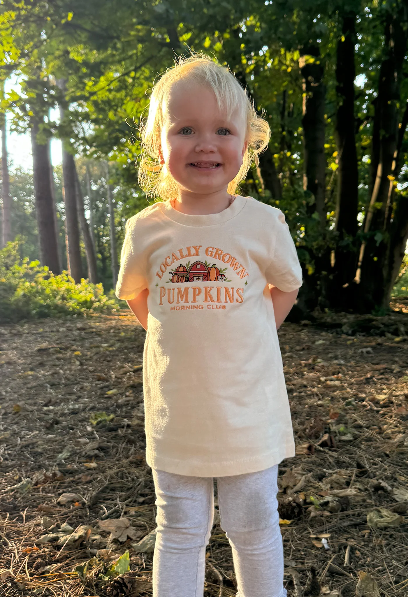 Pumpkins Embroidered Organic Cotton Childrens T-Shirt - Image 3
