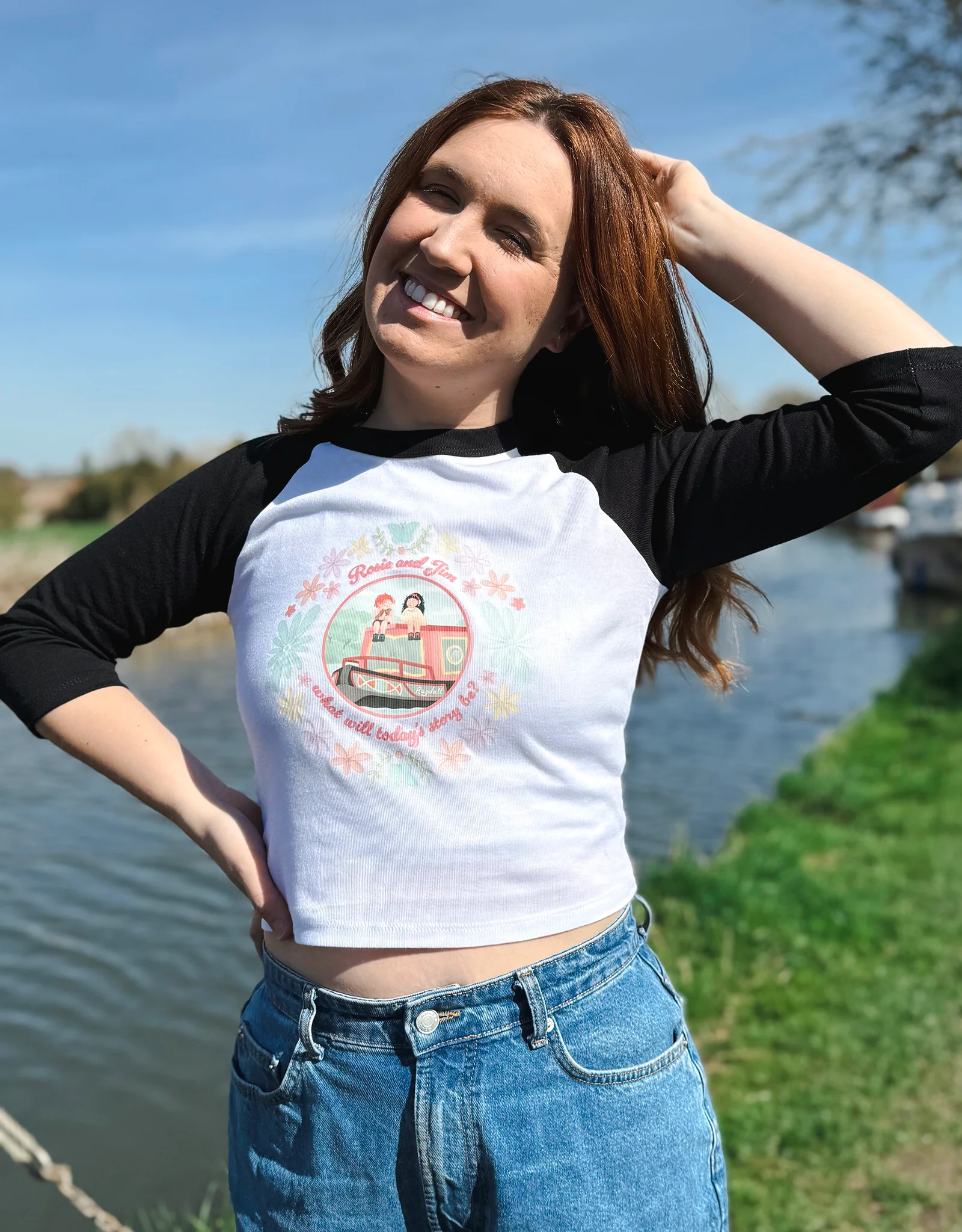 Rosie & Jim Inspired Micro Rib 3/4 Sleeve Tee - Image 3
