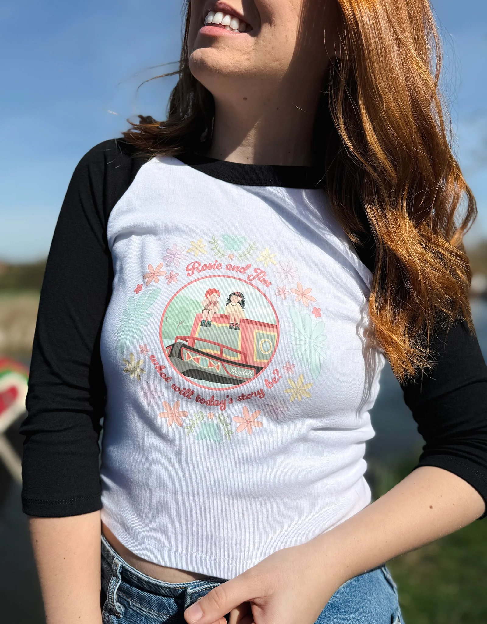 Rosie & Jim Inspired Micro Rib 3/4 Sleeve Tee - Image 4