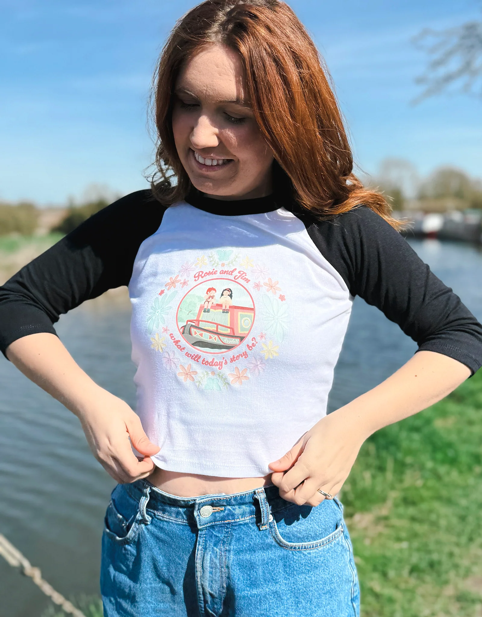 Rosie & Jim Inspired Micro Rib 3/4 Sleeve Tee - Image 5