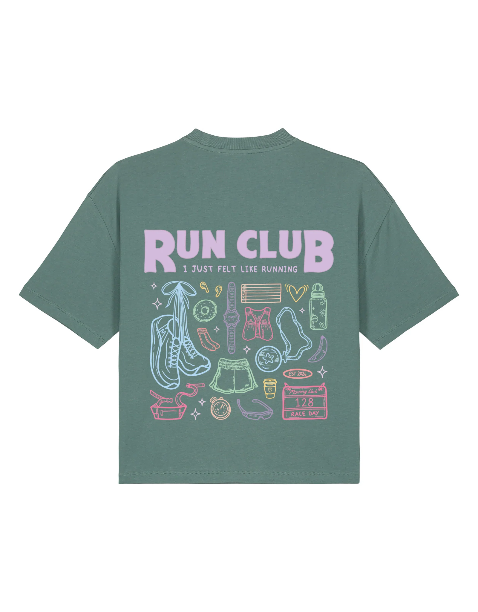 Run Club Boxy Organic Cotton Tee - Image 13