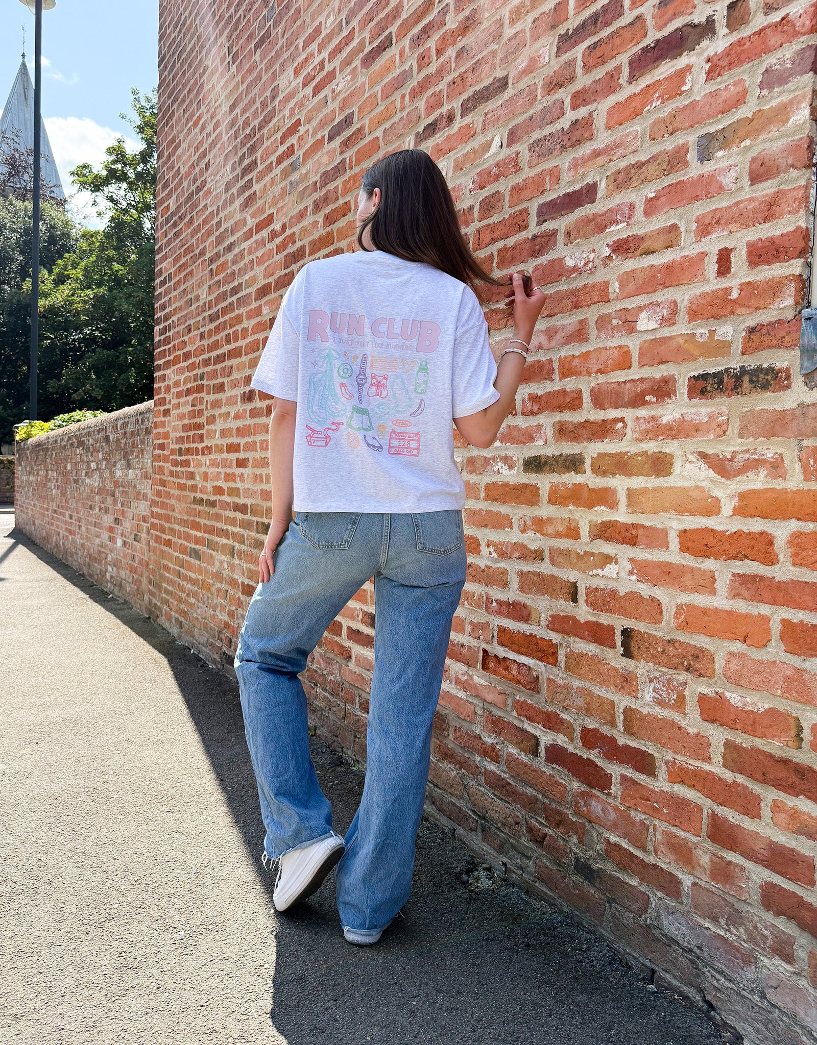 Run Club Boxy Organic Cotton Tee - Image 4