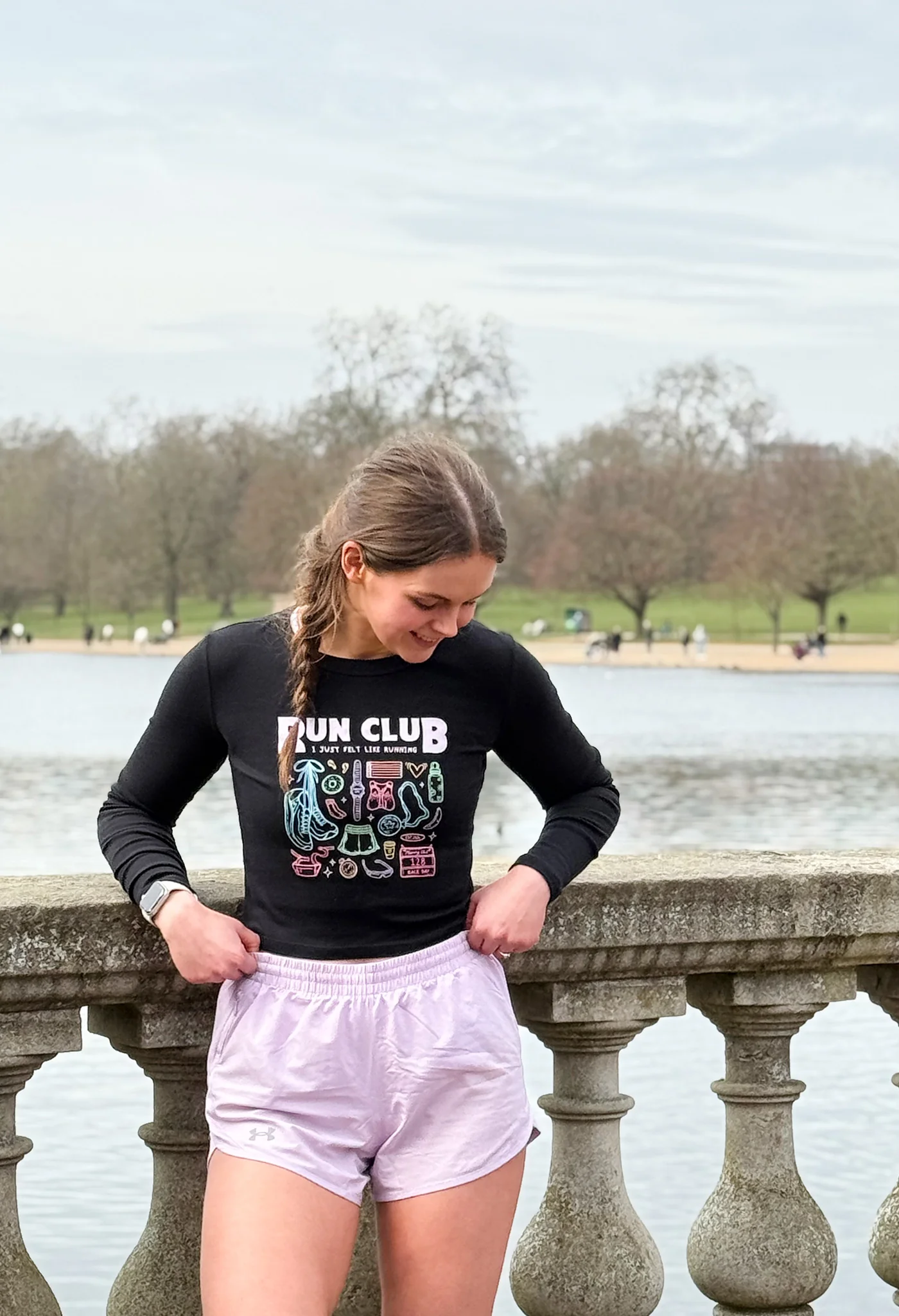 Run Club Printed Micro Rib Long Sleeved Tee - Image 4