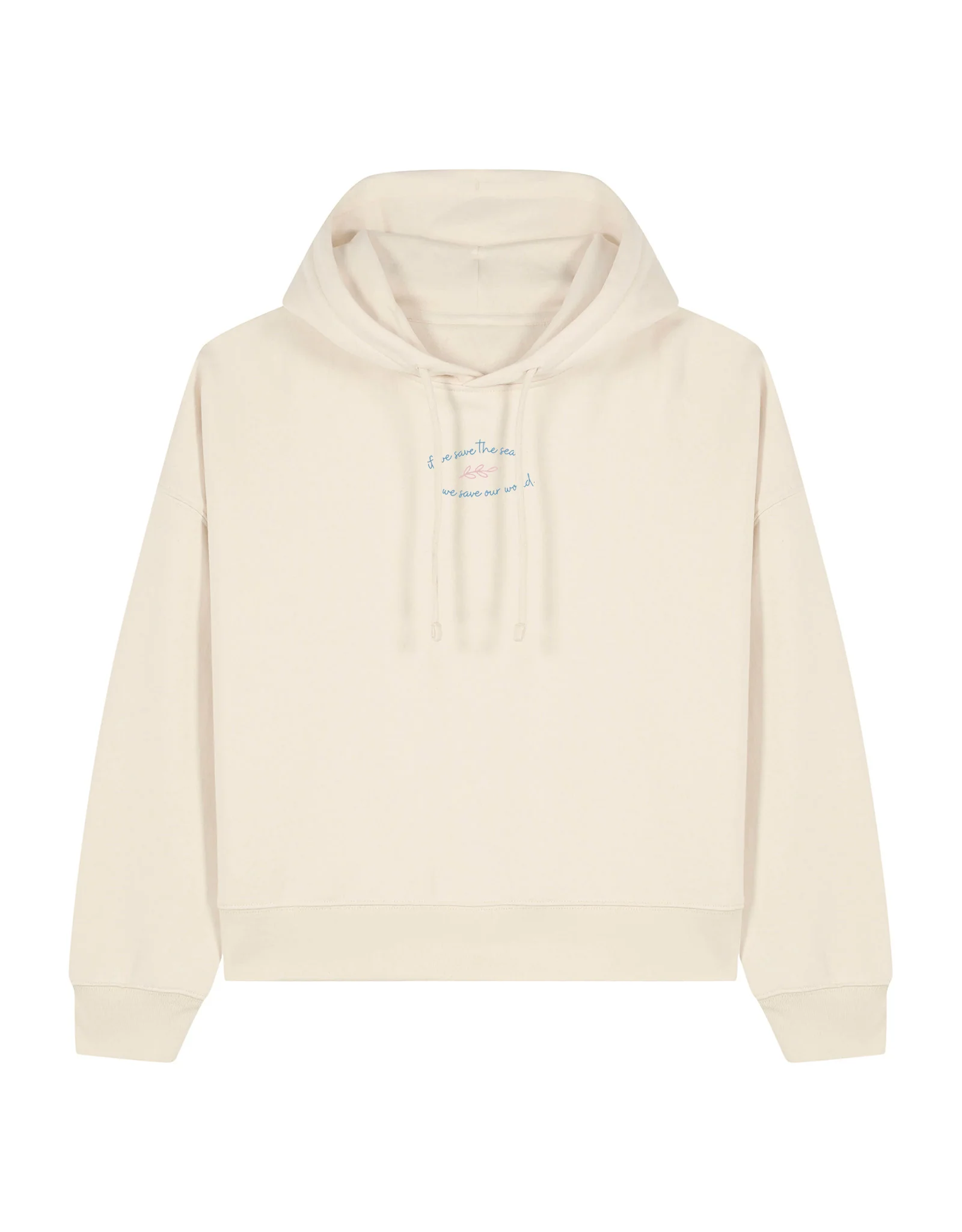 Save The Sea Printed Boxy Organic Cotton Hoodie - Image 13