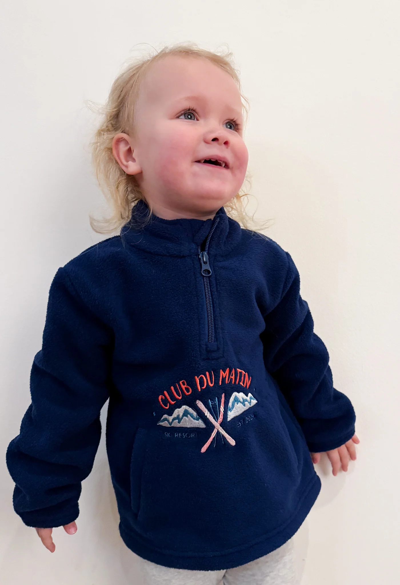 Ski Resort Recycled Polyester Quarter Zip Childrens Fleece - Image 11