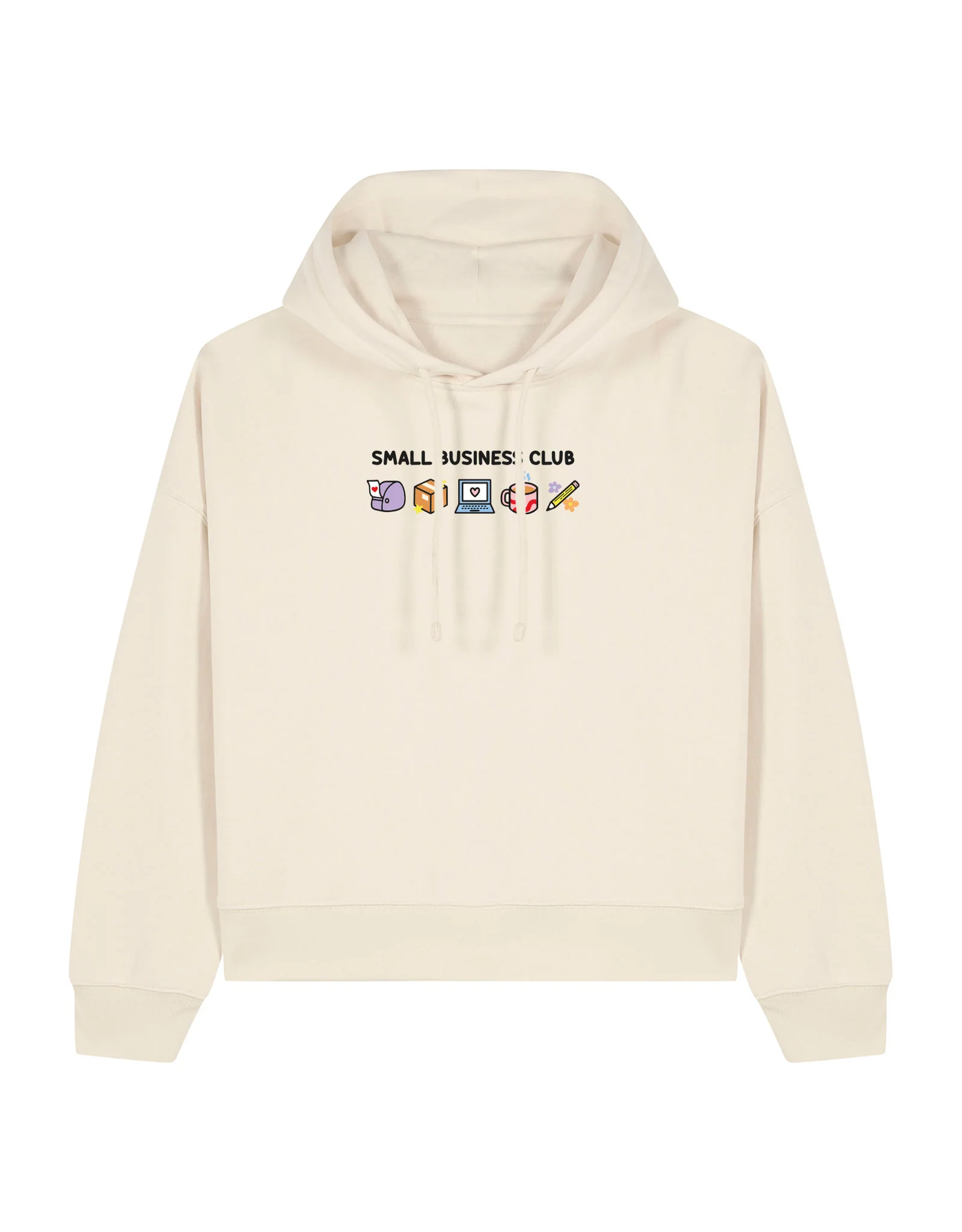 Small Business Club Embroidered Boxy Organic Cotton Hoodie - Image 4