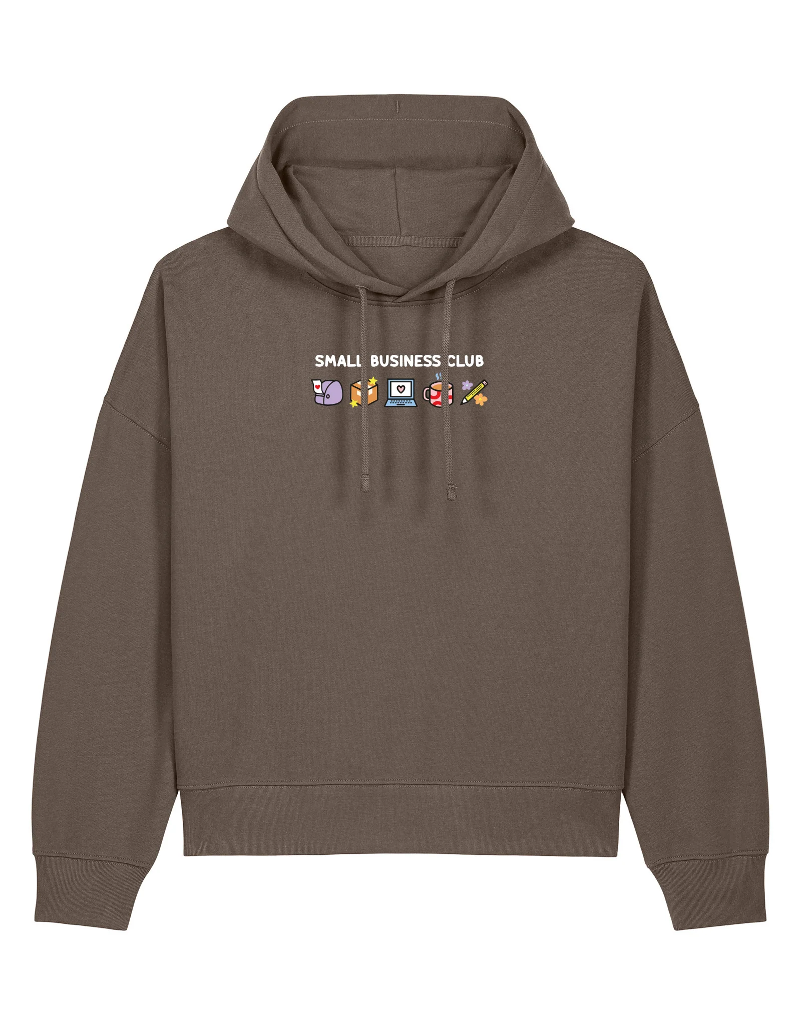 Small Business Club Embroidered Boxy Organic Cotton Hoodie - Image 5