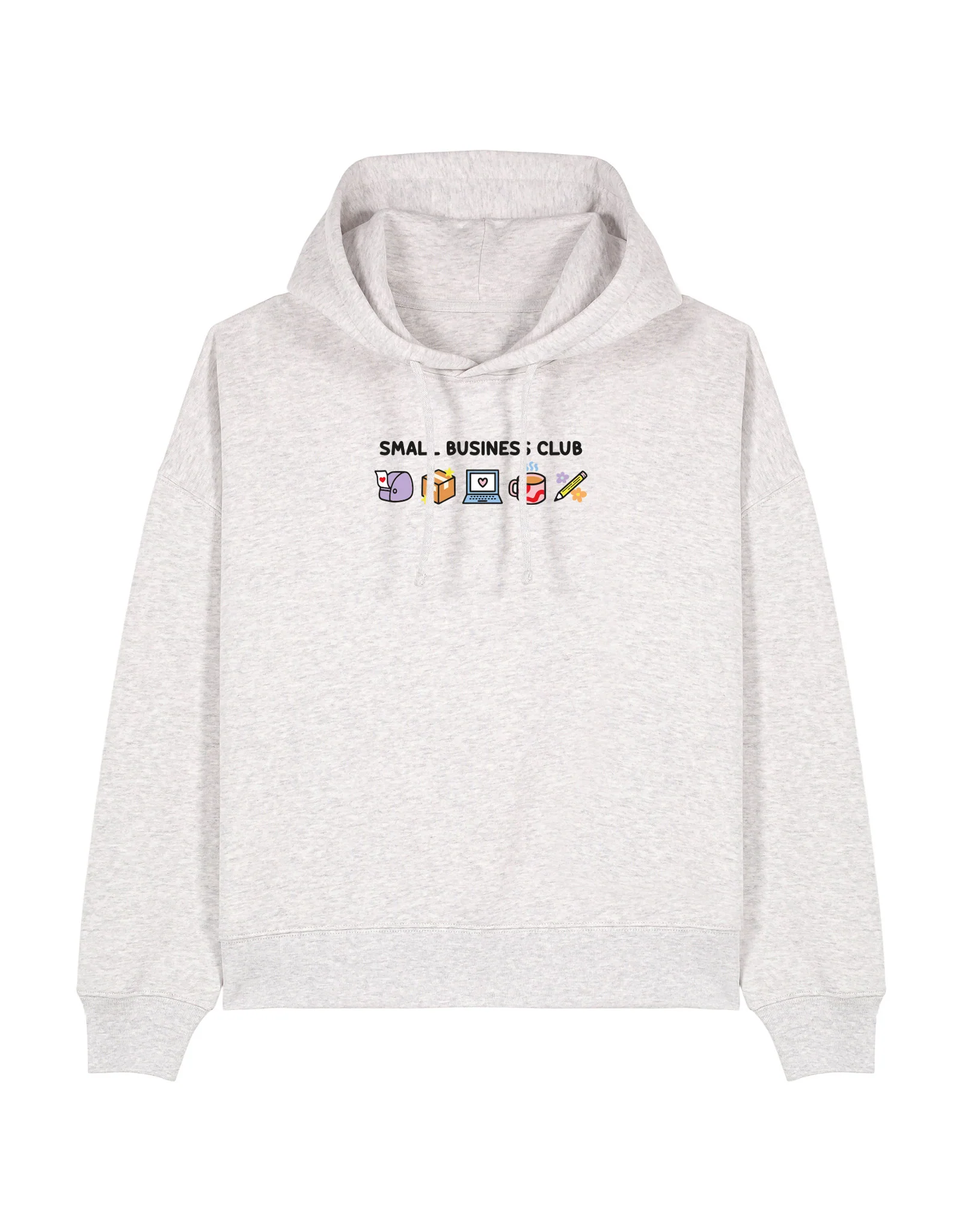 Small Business Club Embroidered Boxy Organic Cotton Hoodie - Image 6